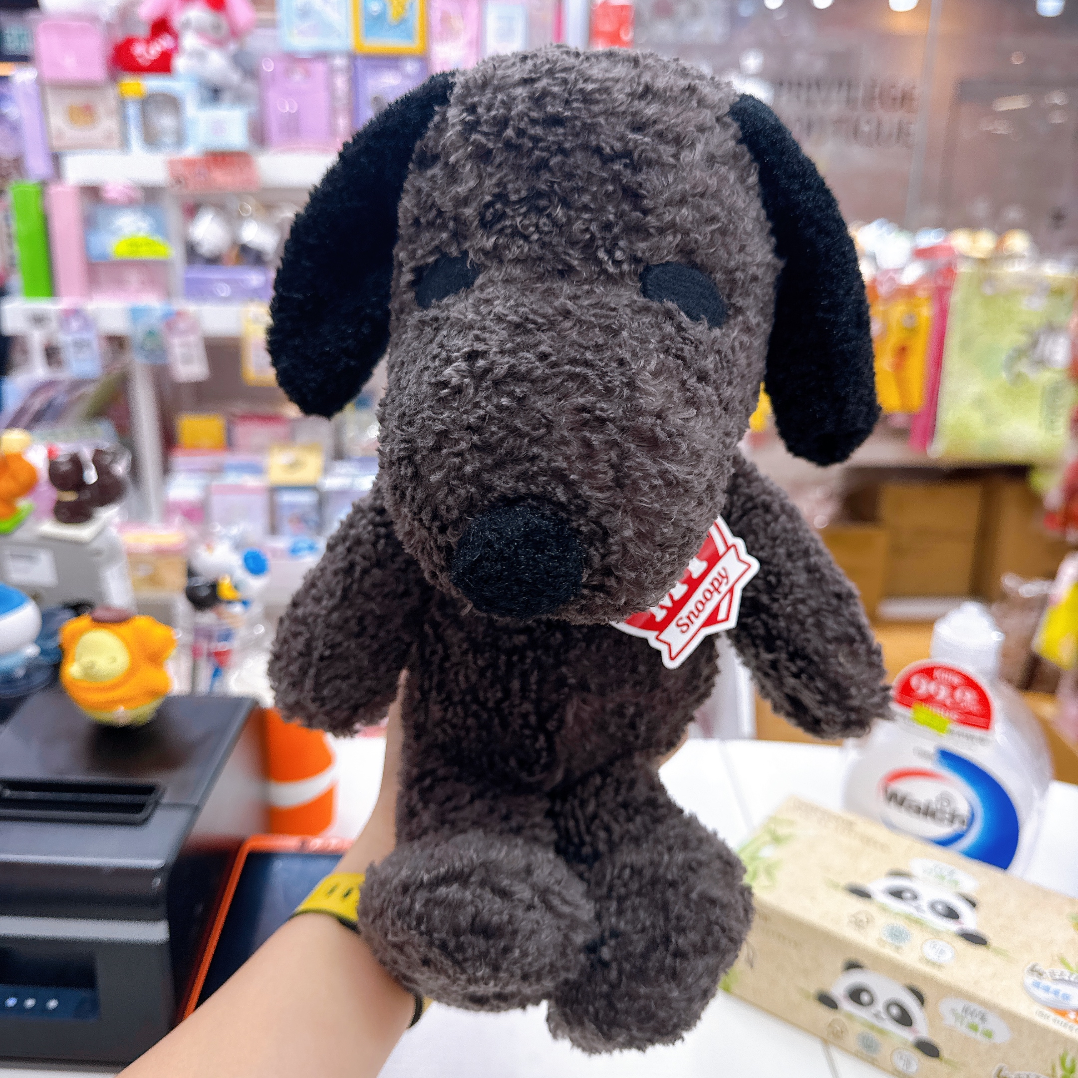 日本直送日本版 snoopy黑色大公仔/snoopy edwind牛仔布公仔 