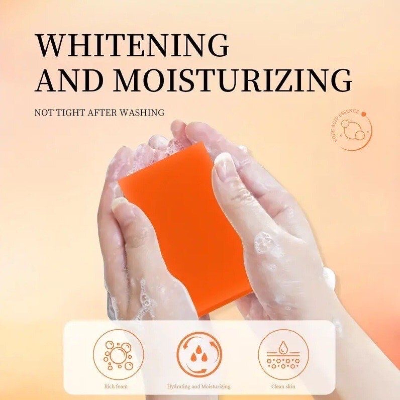 Kojic 酸皂 適用於色素沉澱 - 含穀胱甘肽、膠原蛋白和維他命 C - 天然皂液含薑黃 - 原始日本複合物,適用於黑斑修正 -100g