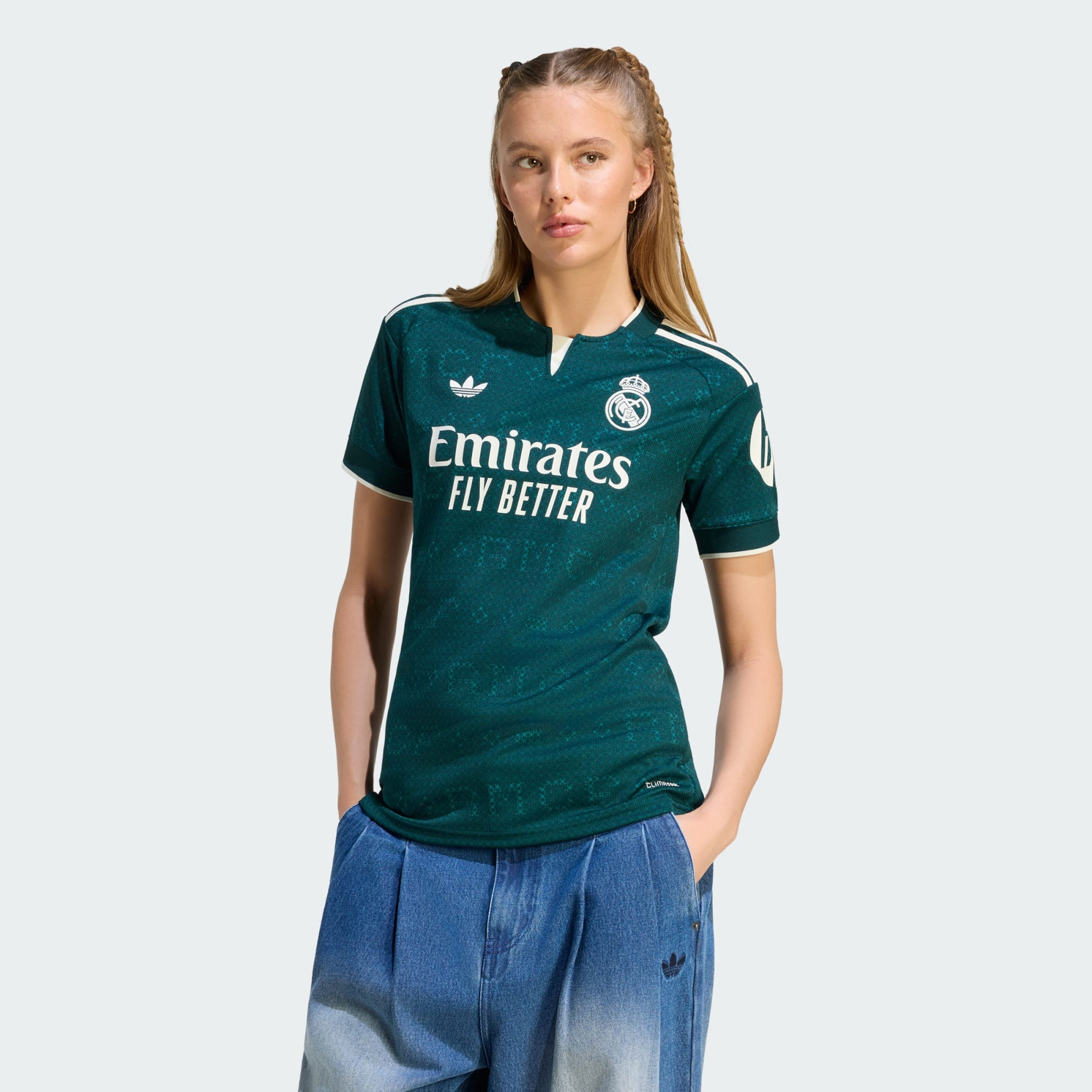 💚典雅的暗綠色調 Adidas Real Madrid 皇家馬德里 2026-27 作客女裝球迷版球衣 (可加印字章) KC3990