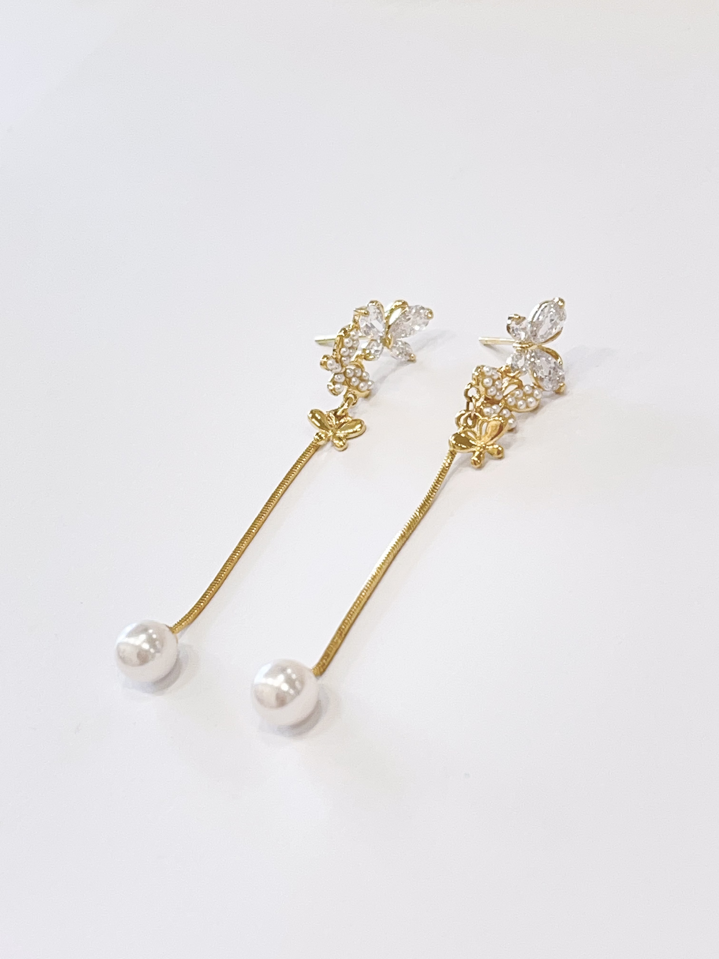 水晶感蝴蝶轻奢气质耳环