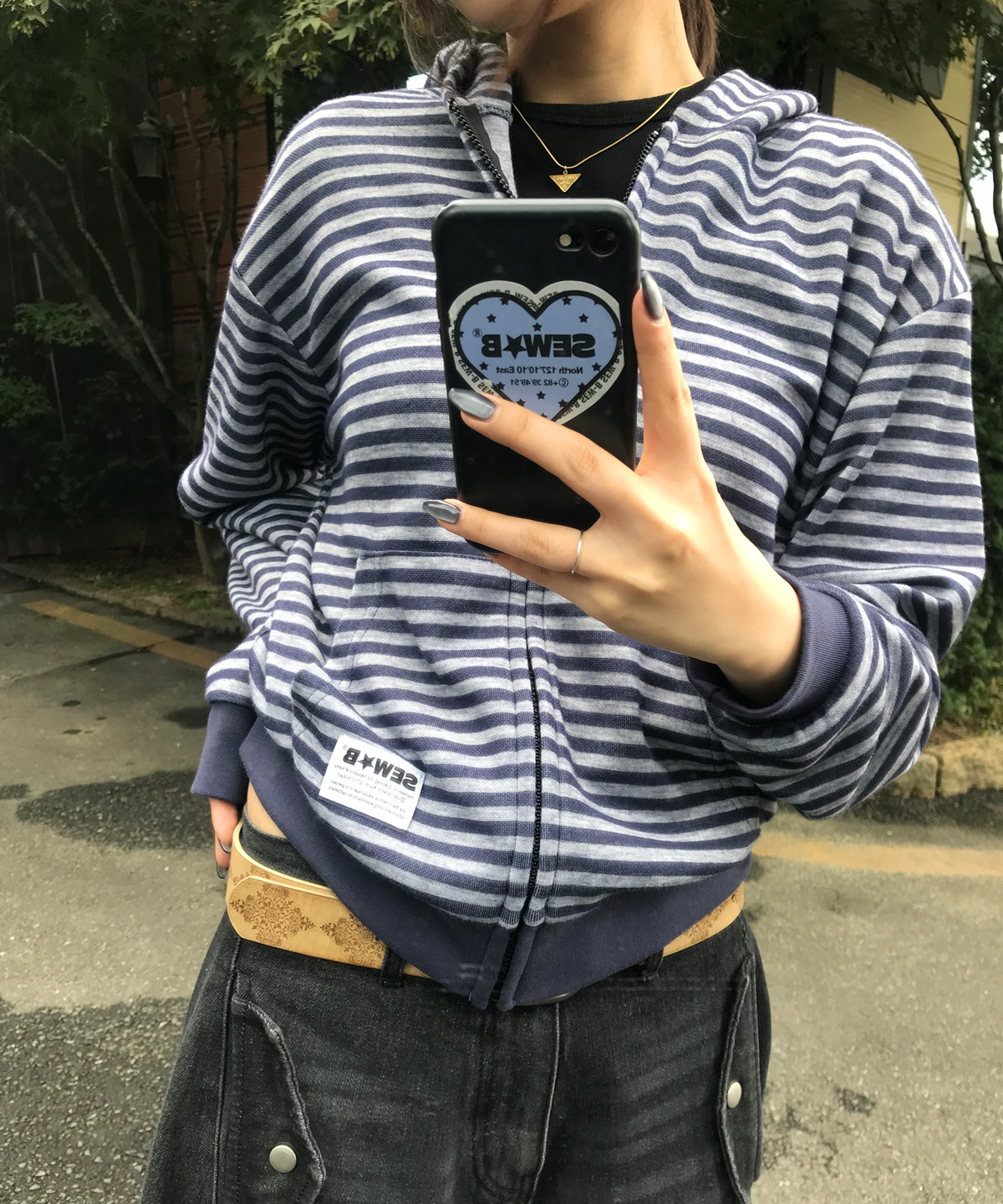 🇰🇷訂購｜SEW-B  25FW｜Niro Hooded Zip-Up (Semi-Crop)  3色 