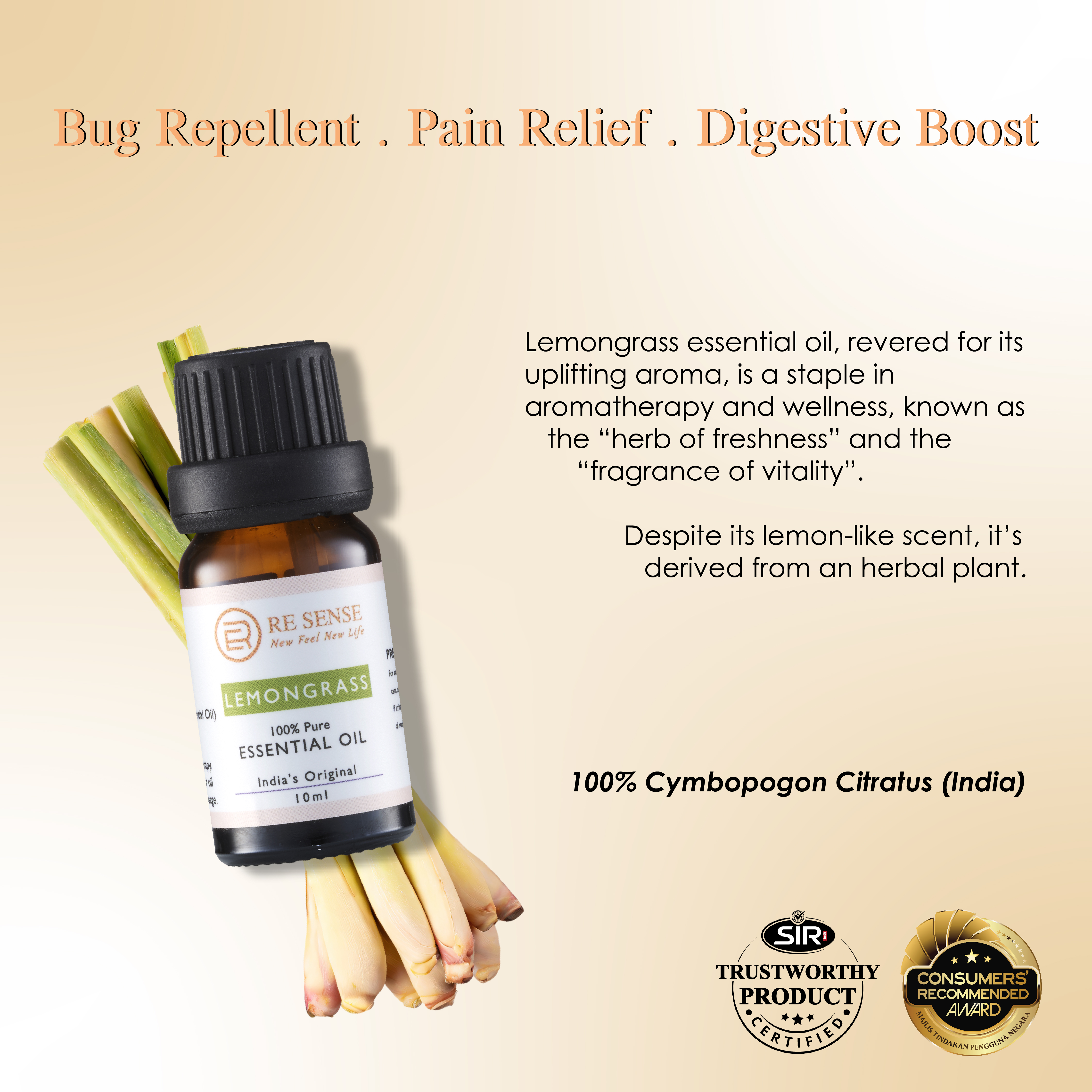 Lemongrass Essential Oil (10ml)
