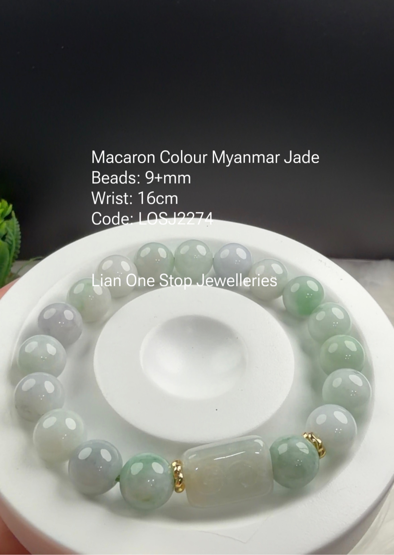 Code: LOSJ2274 Macaron Colour Myanmar Jade 9+mm