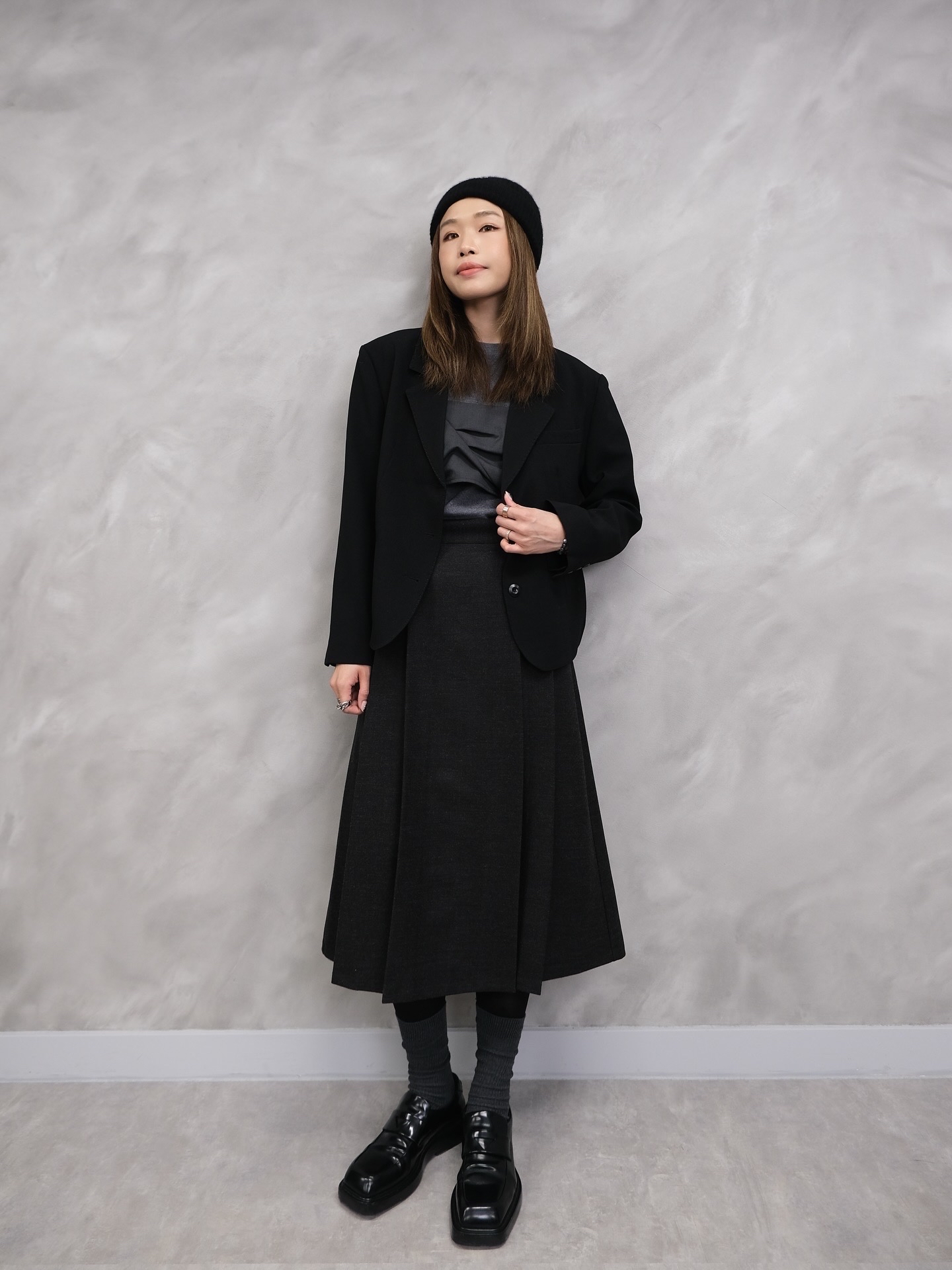 Pleated wool skirt #sk27