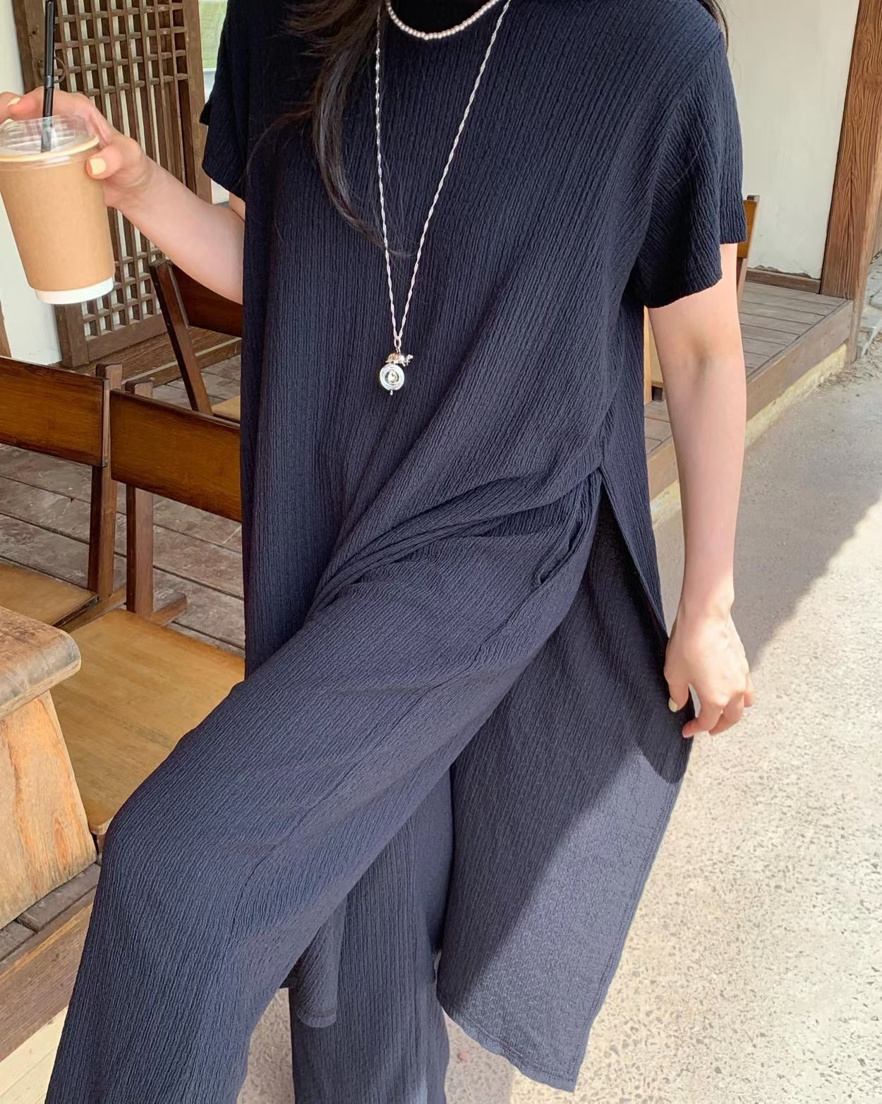 🇰🇷東大門女裝 | long T and pants