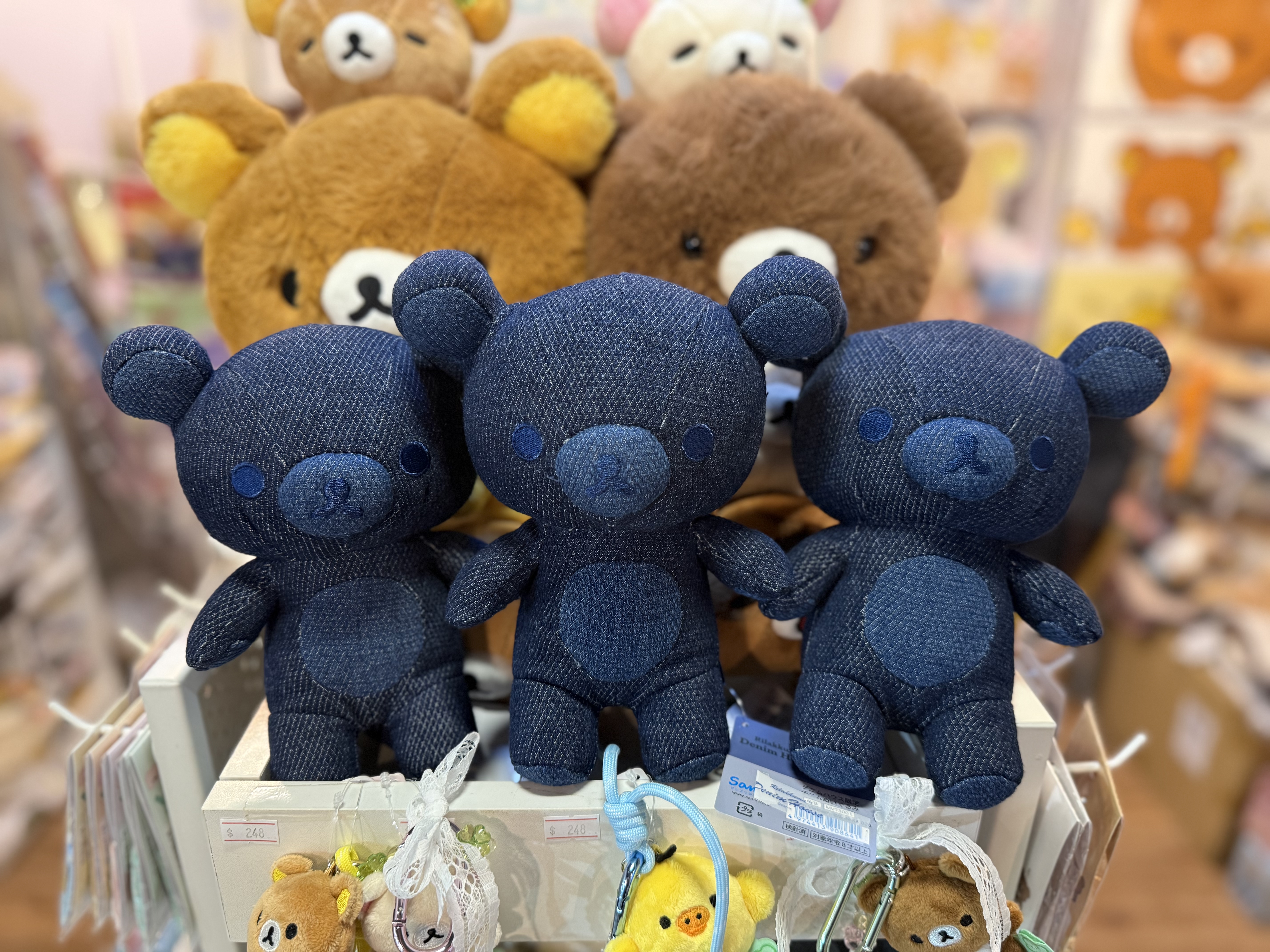 《現貨》全新日本倉敷/輕井澤店限定 牛仔布材質Rilakkuma 公仔