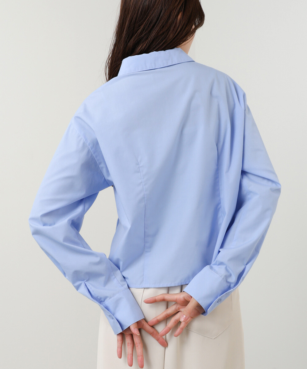 抽褶短版裇衫【JT023】