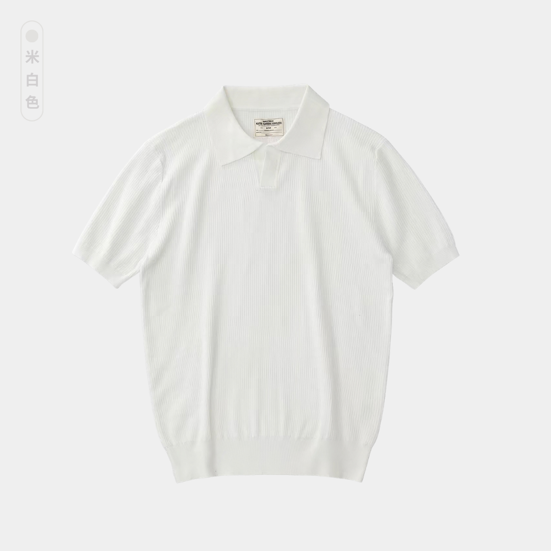 美式無扣針織POLO