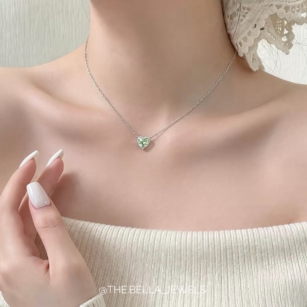 小绿爱心项链
