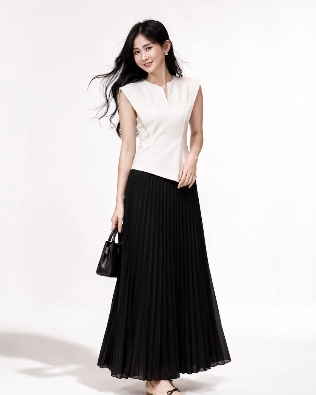 5104 Quintina Pleated A Line Skirt 