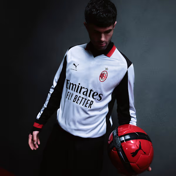 🔥聖西路球場的火焰魂 Puma AC Milan AC米蘭 x Slam Jam 限量聯乘銀霧色球衣 (可加印字章) 787637_01