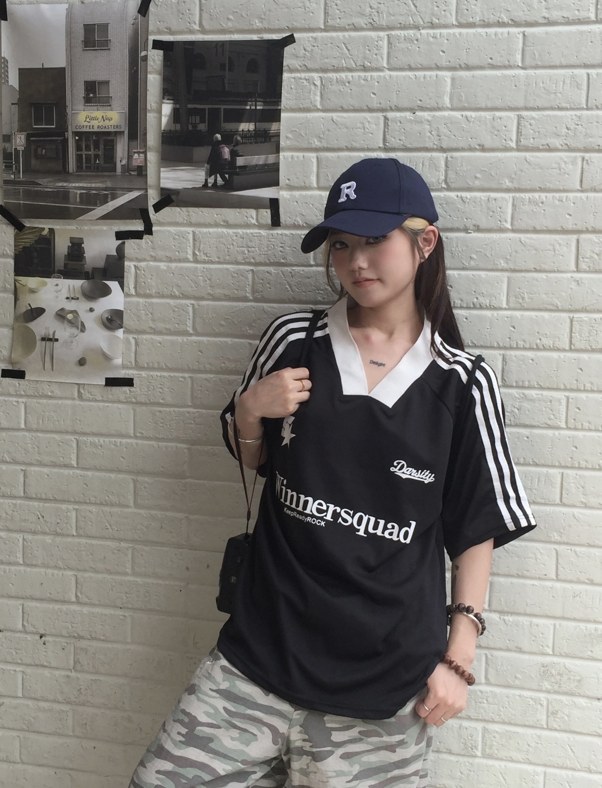 TP536美式撞色oversize