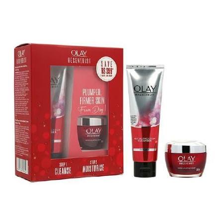 OLAY 套裝(大紅瓶乳霜 50G +洗面奶 100G) EXP:2028/03