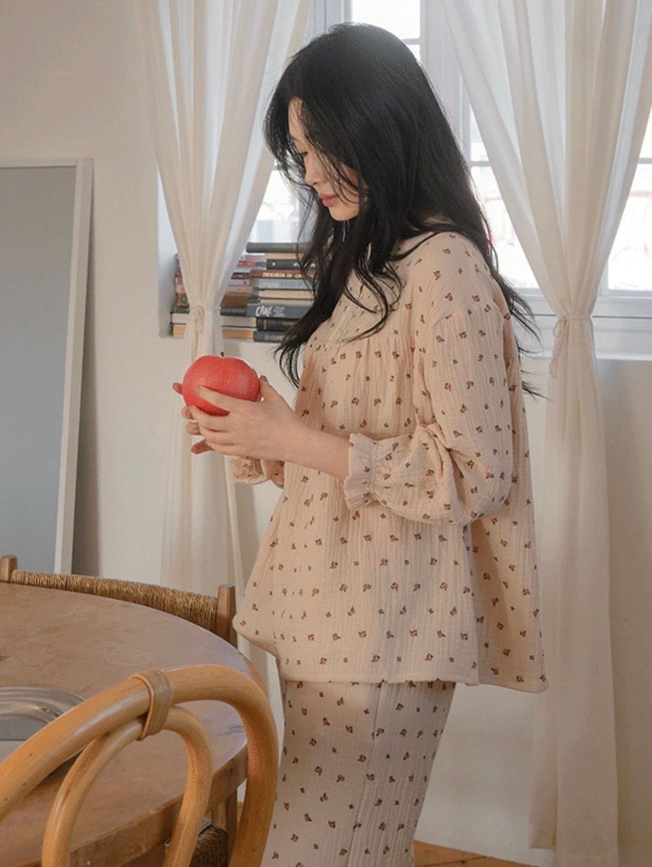 JUUNEEDU玫瑰蕾絲睡衣套裝🌹