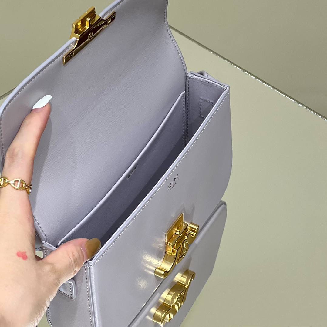 🔥大货实拍图 𝗖𝗘𝗟𝗜𝗡𝗘 ♥ 𝗧𝗥𝗜𝗢𝗠𝗣𝗛𝗘 𝗦𝗛𝗢𝗨𝗟𝗗𝗘𝗥 𝗕𝗔𝗚 型号：194143 尺寸：20*10*4cm