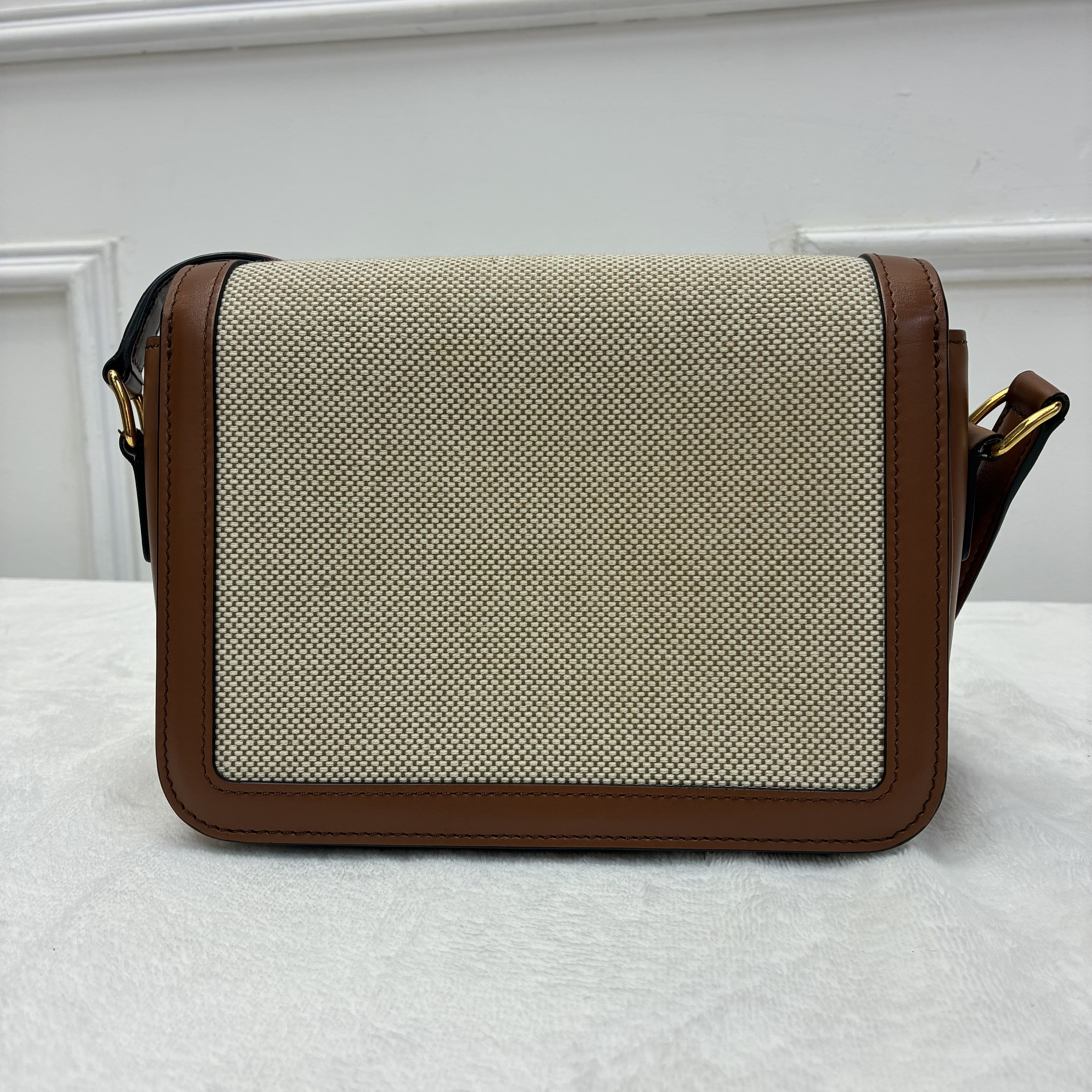 Celine Teen Triomphe凱旋門紡織拼小牛皮