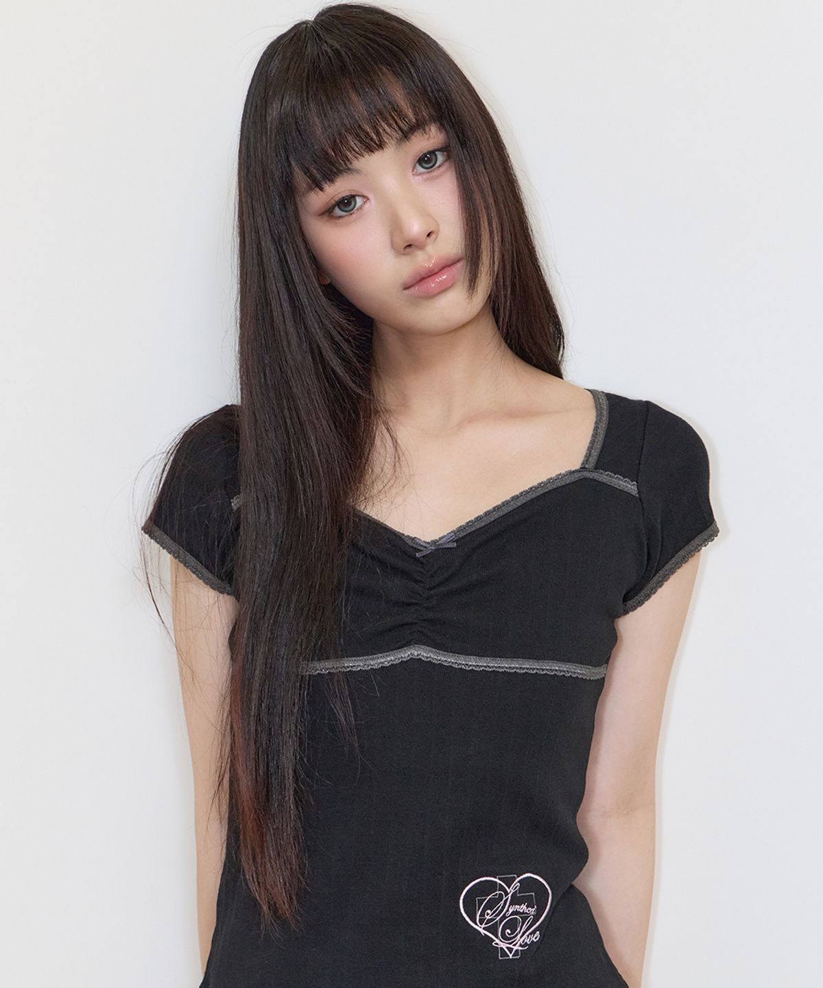🇰🇷訂購｜LUV IS TRUE 26SS｜SY PUNCHING CAP SLEEVE TEE 3色 