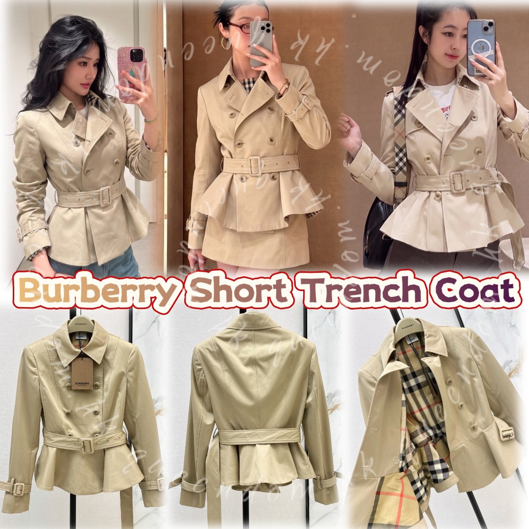 【原單】Burberry Short Trench Coat 裙擺短款雙排扣風衣外套