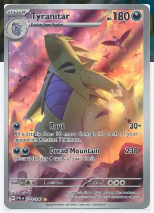 Pokemon TCG Card Game-Paldea Evolved-TYRANITAR-222/193