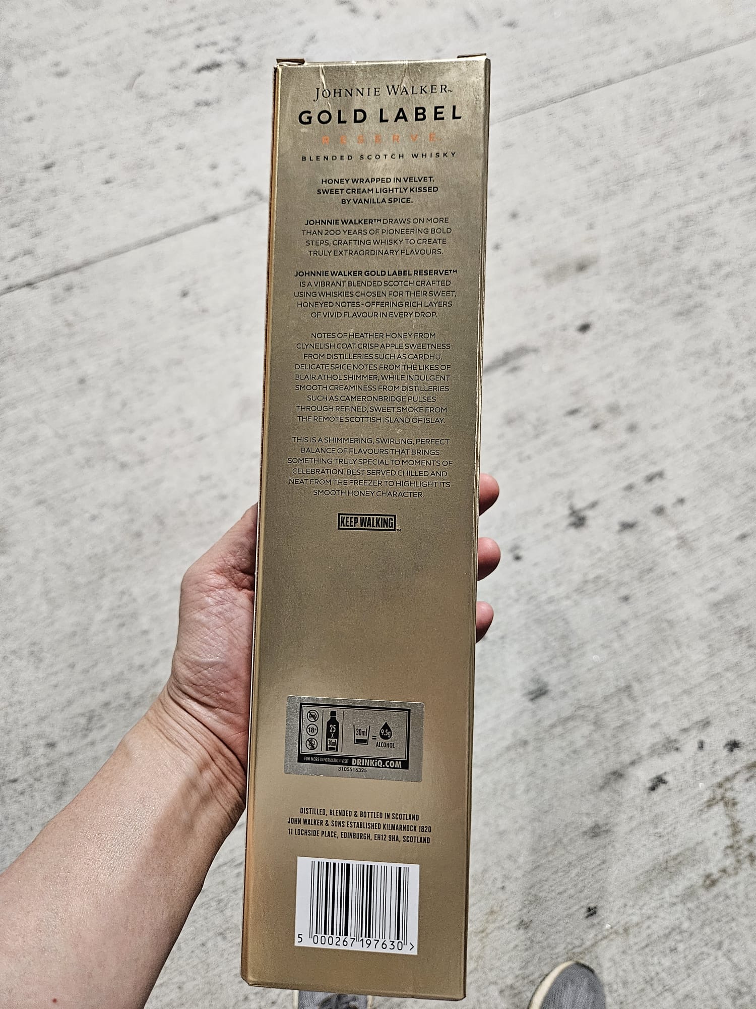 尊尼獲加金牌珍藏蘇格蘭威士忌 Johnnie Walker Gold Label Reserve 40% 750ml  