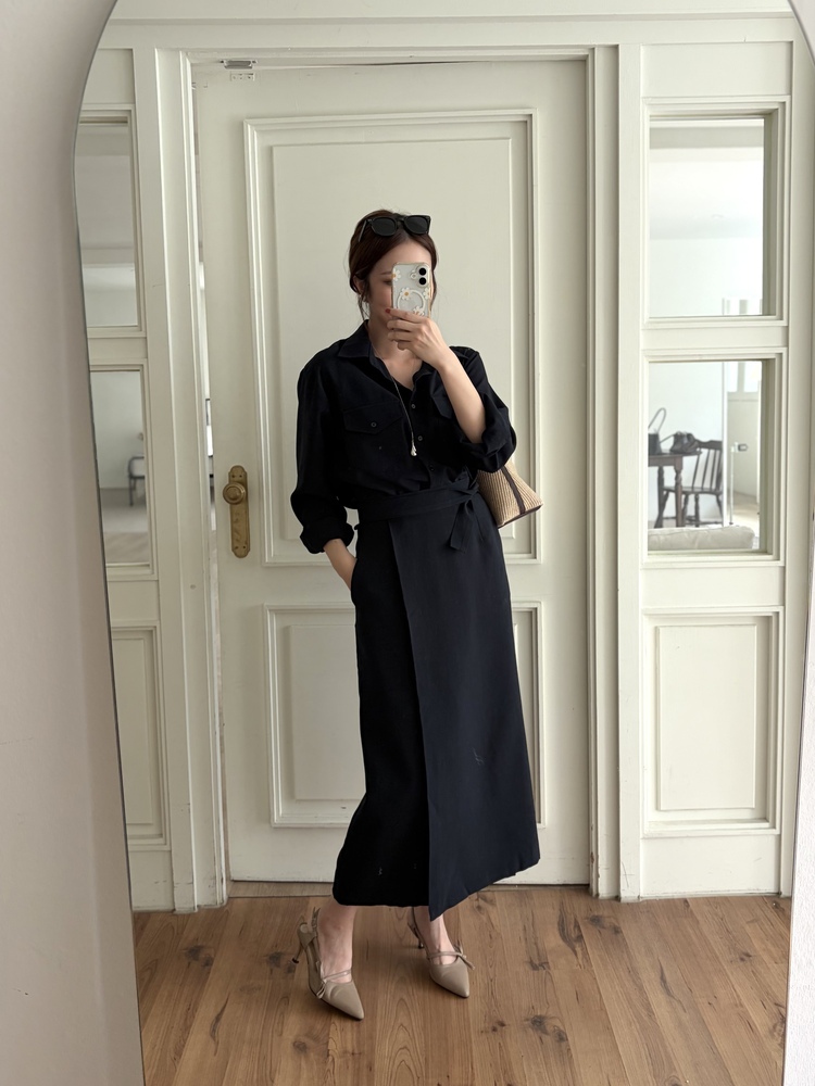 The Colette Wrap Set (Navy)