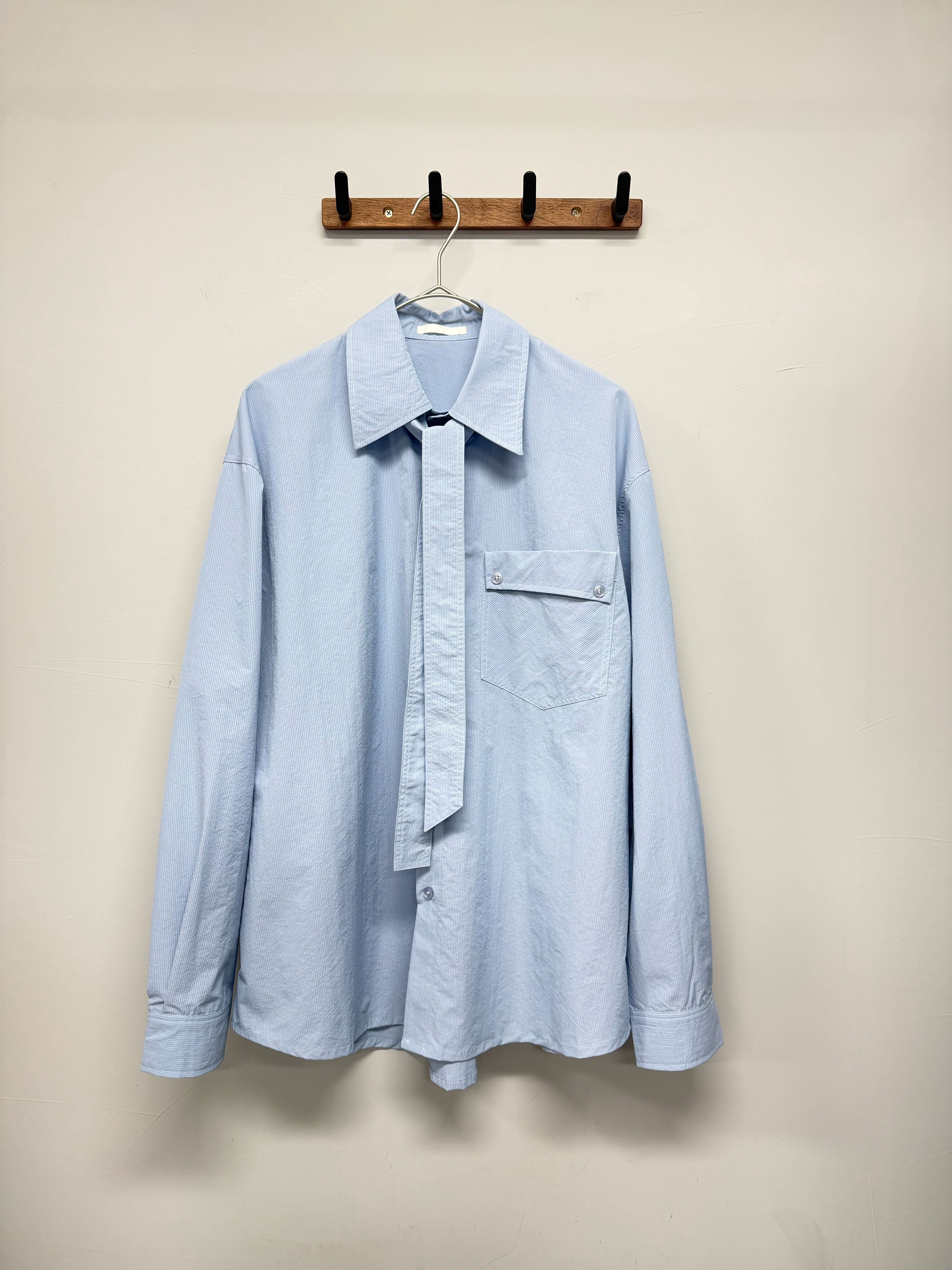 Oversized blue striped shirt #sh29