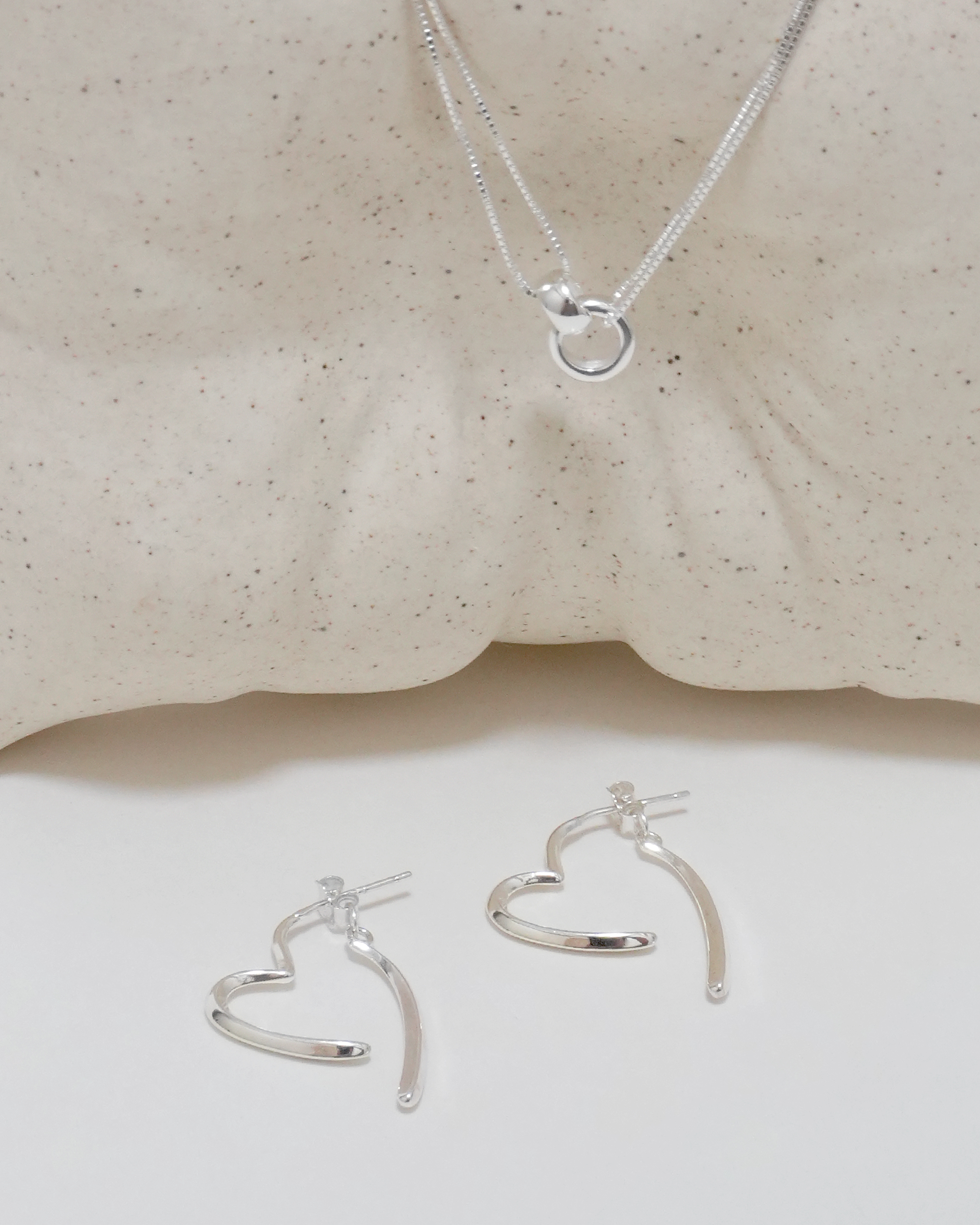 Sleek Heart Silhouette Earrings