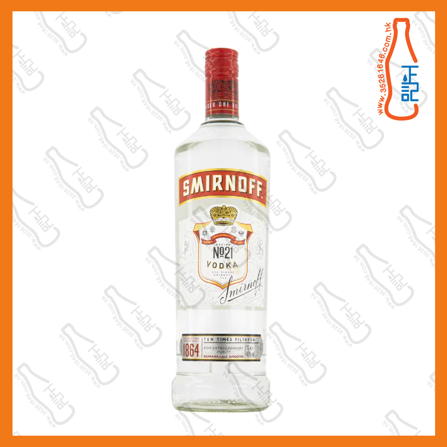 ==Smirnoff Red No. 21 伏特加 1000mL /支