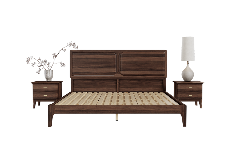 1.8米 / 1.5米 實木床架 8004