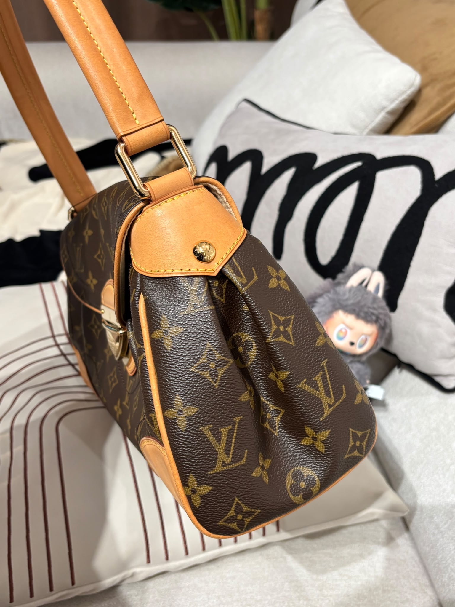 LV Beverly MM Monogram M40121 Hobo Bag 100%Authentic, 98%New ✅Dust bag 