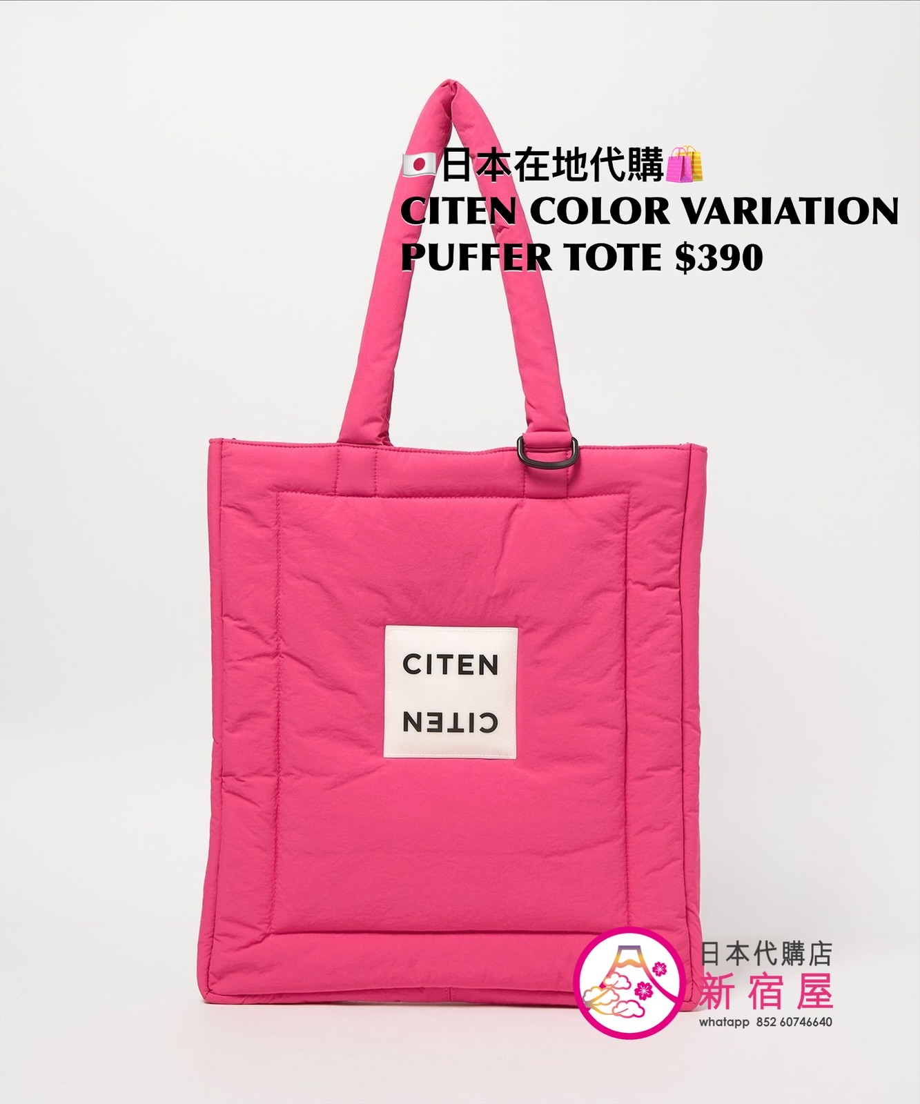 CITEN COLOR VARIATION PUFFER TOTE