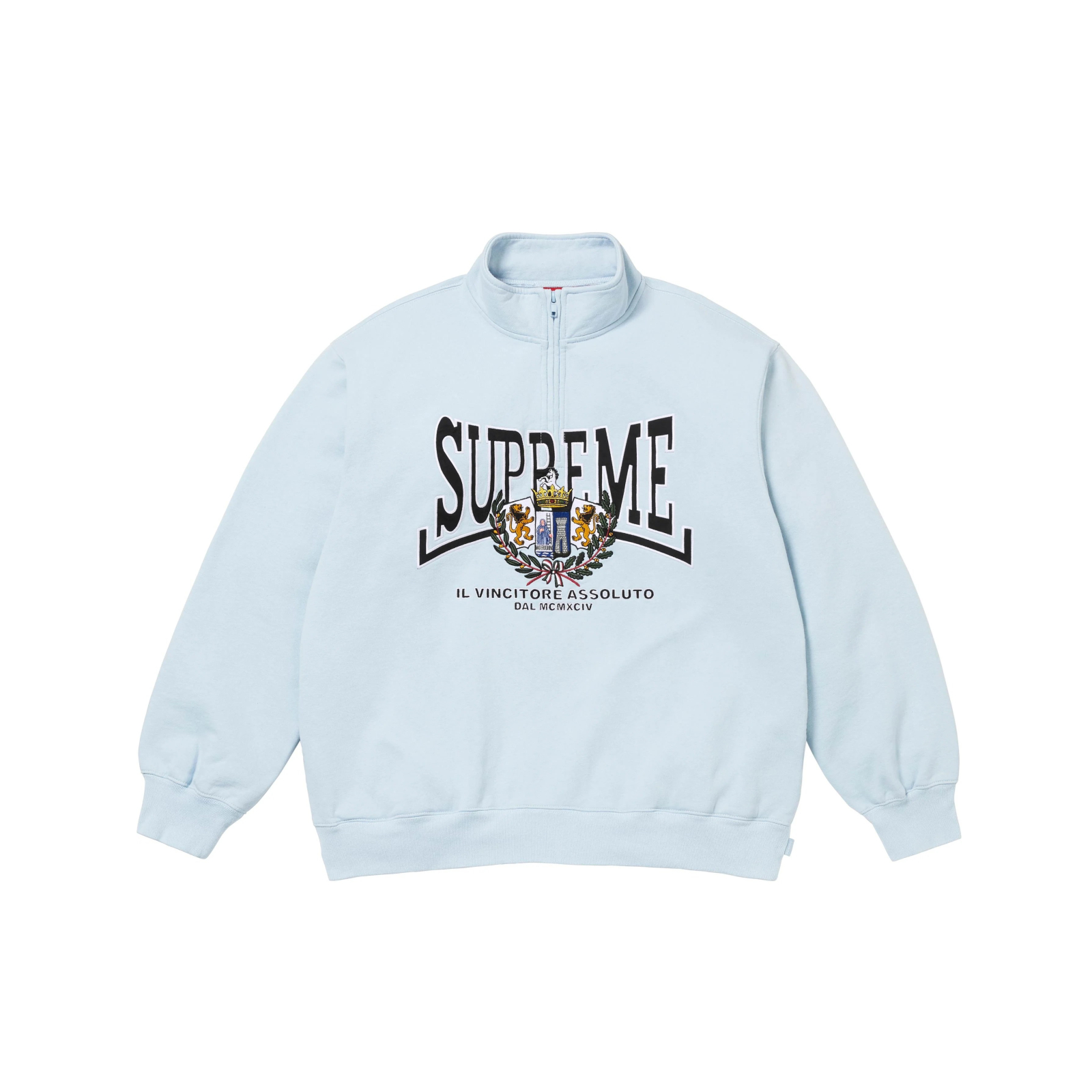 Supreme Crest Appliqué Half Zip Pullover
