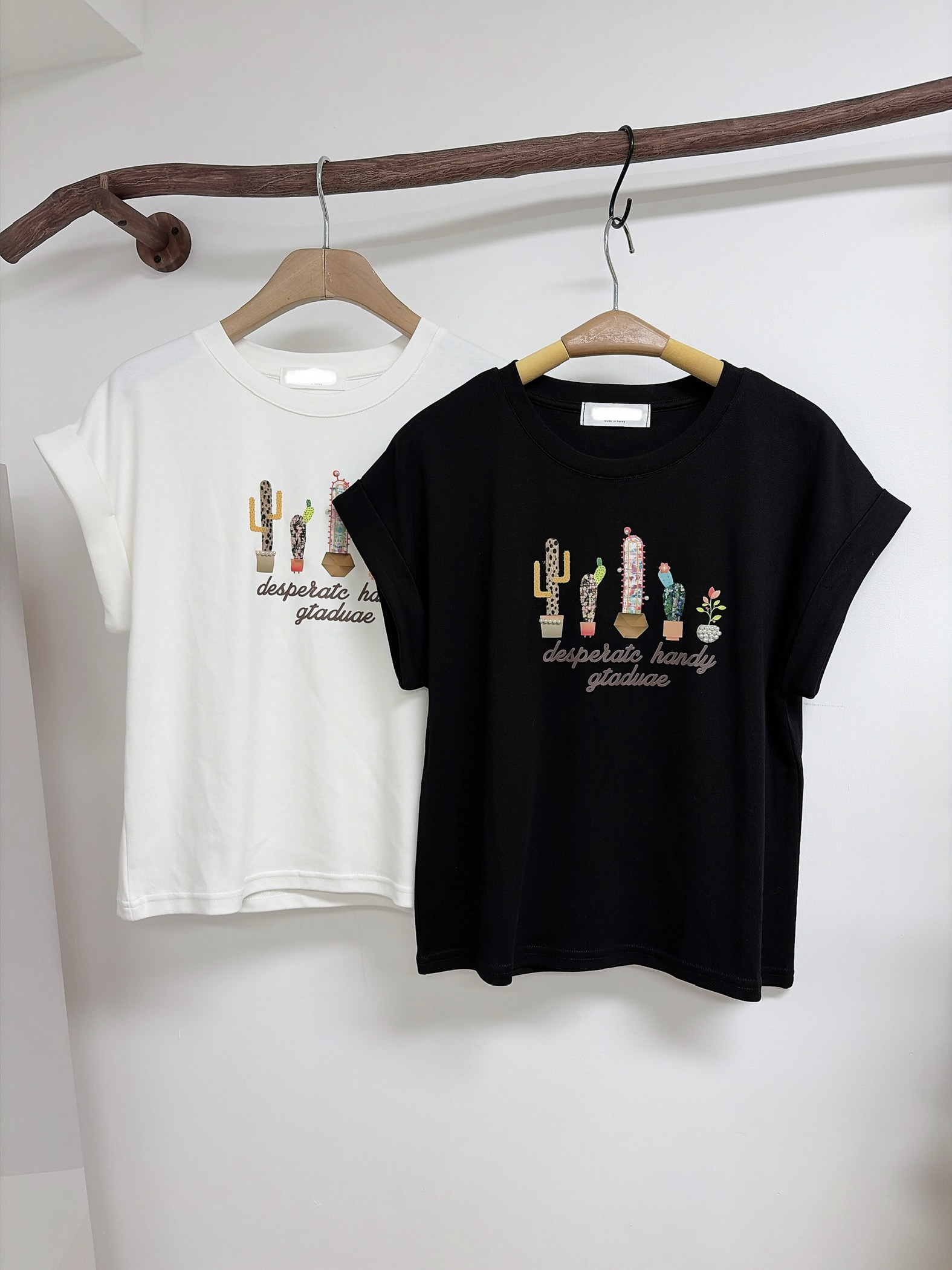 仙人掌圖案tee 