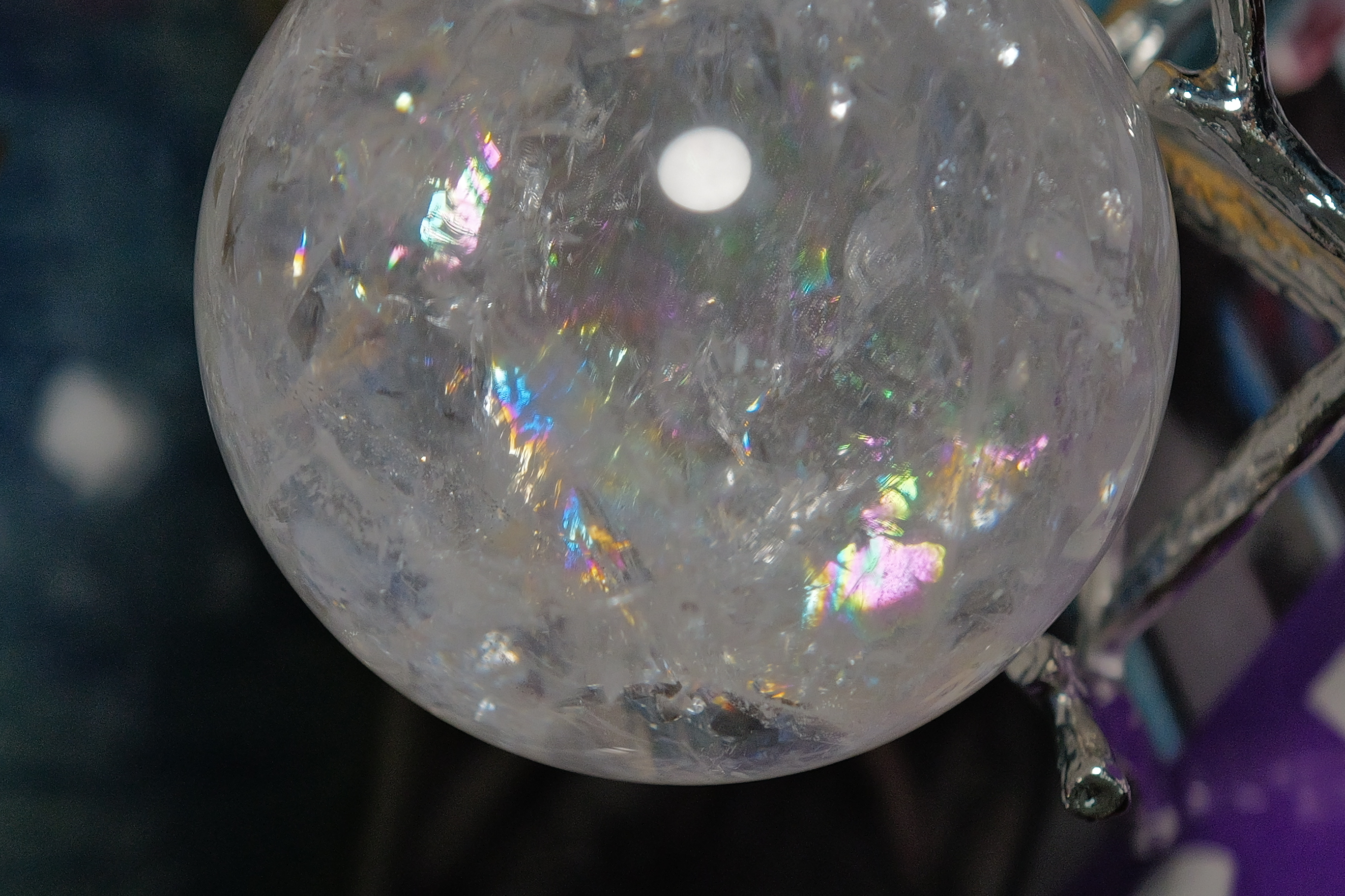  ༒7.3cm白水晶球༒ CQ.1168C2J-RA26*12FT-