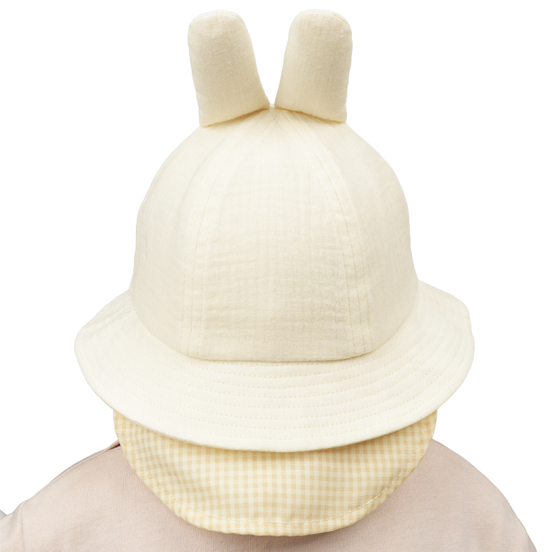 🇯🇵預訂 日本直送🇯🇵Miffy立體兔耳朵格紋遮陽帽防UV