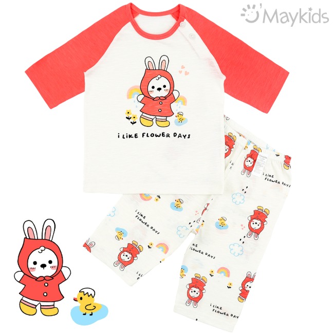 Maykids 7分袖家居服 (雨衣兔兔)