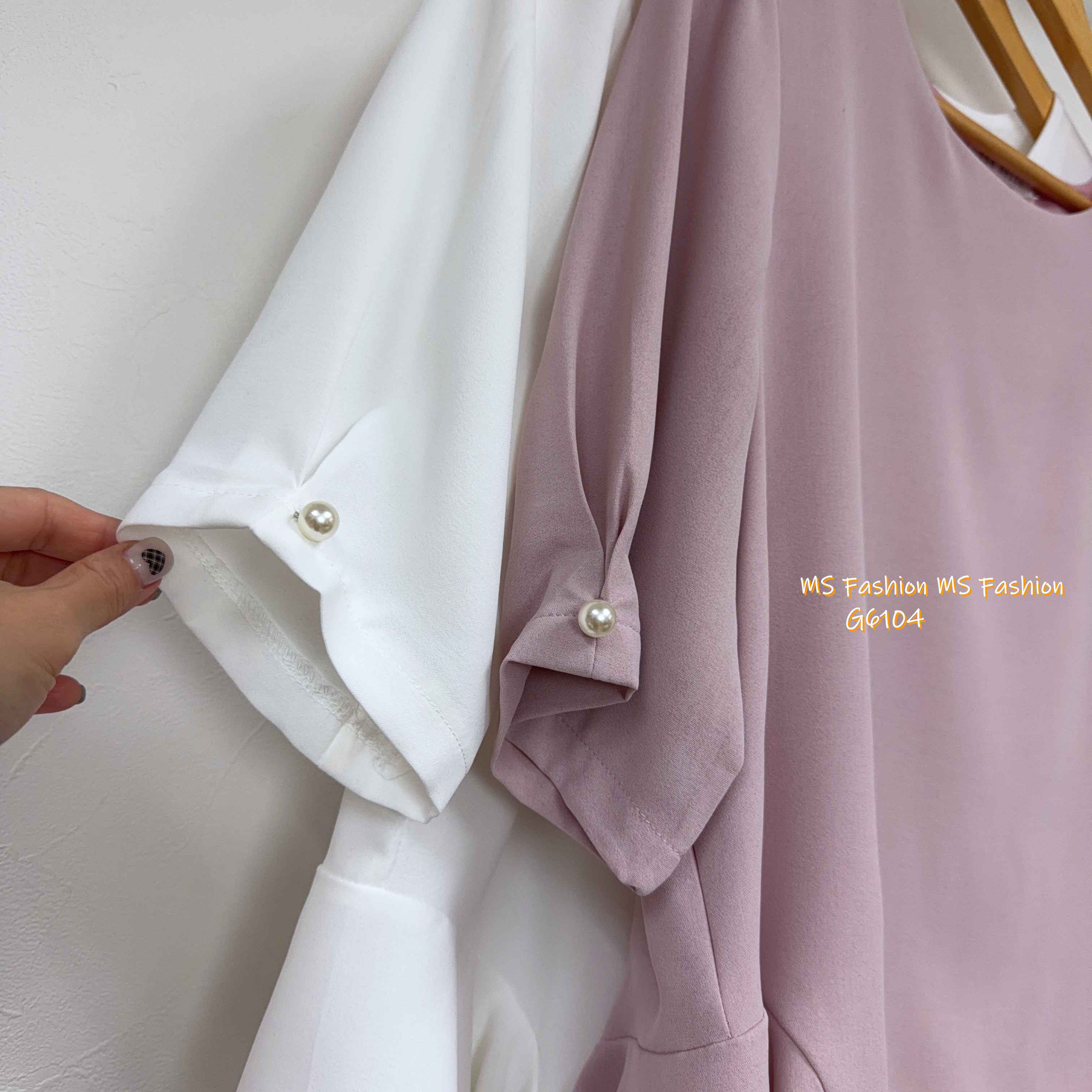 G6104 韓國🇰🇷假兩件通花腳top