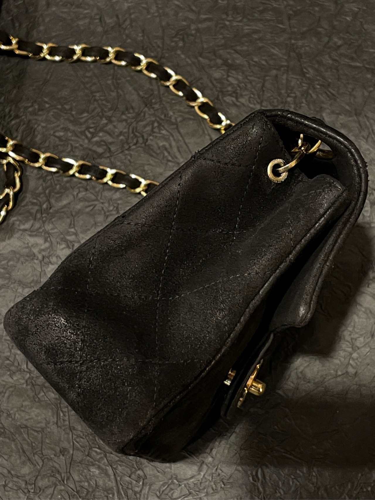 【預訂貨品】Chanel 中古絨面方胖子 