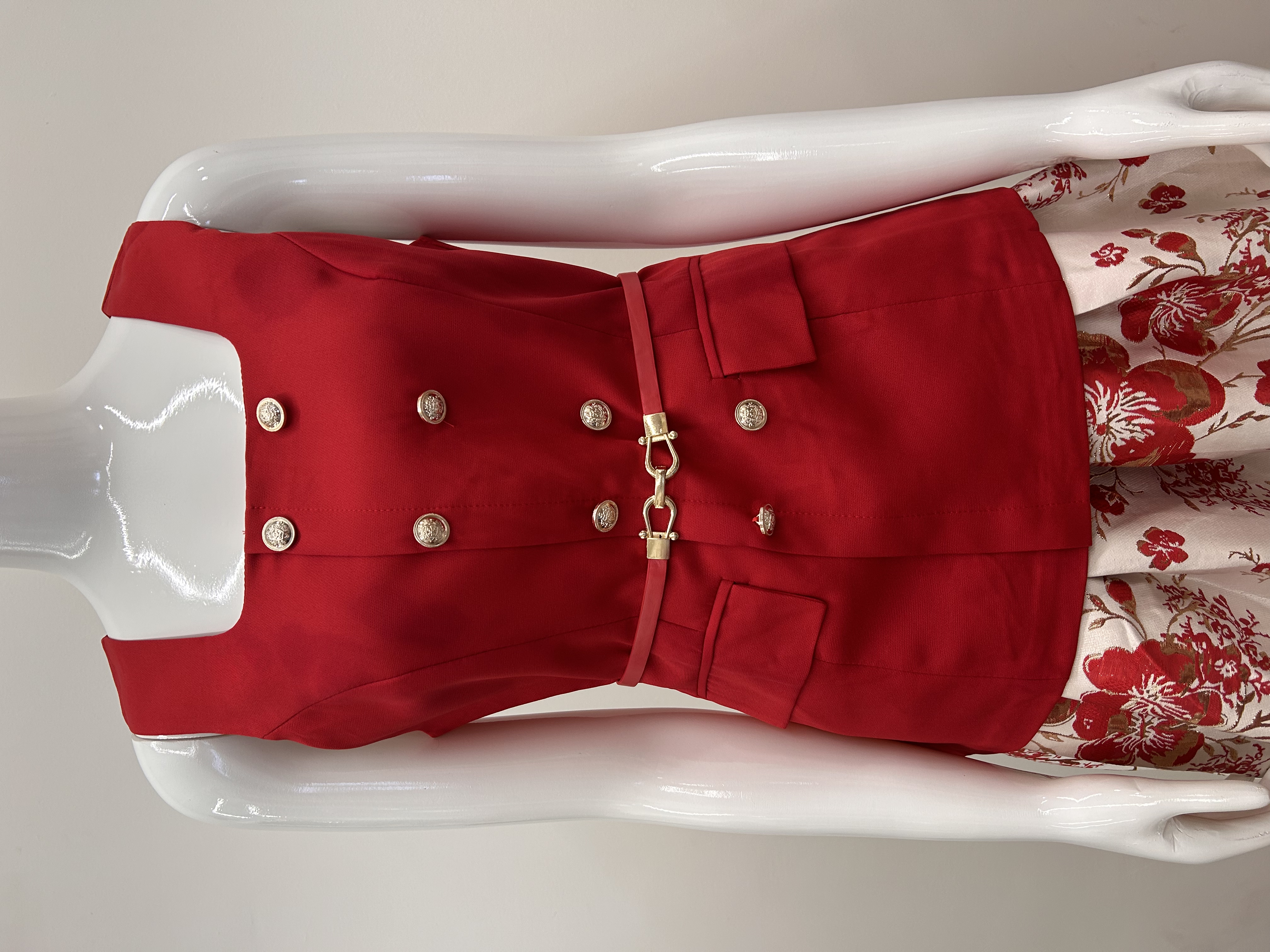 583.WB BTS Top + Embroidered Skirt