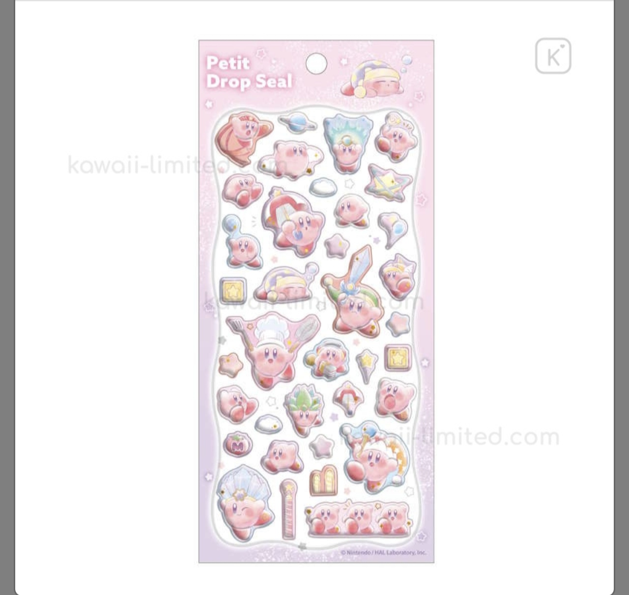 Kirby Petit Drop Seal 3D 貼紙