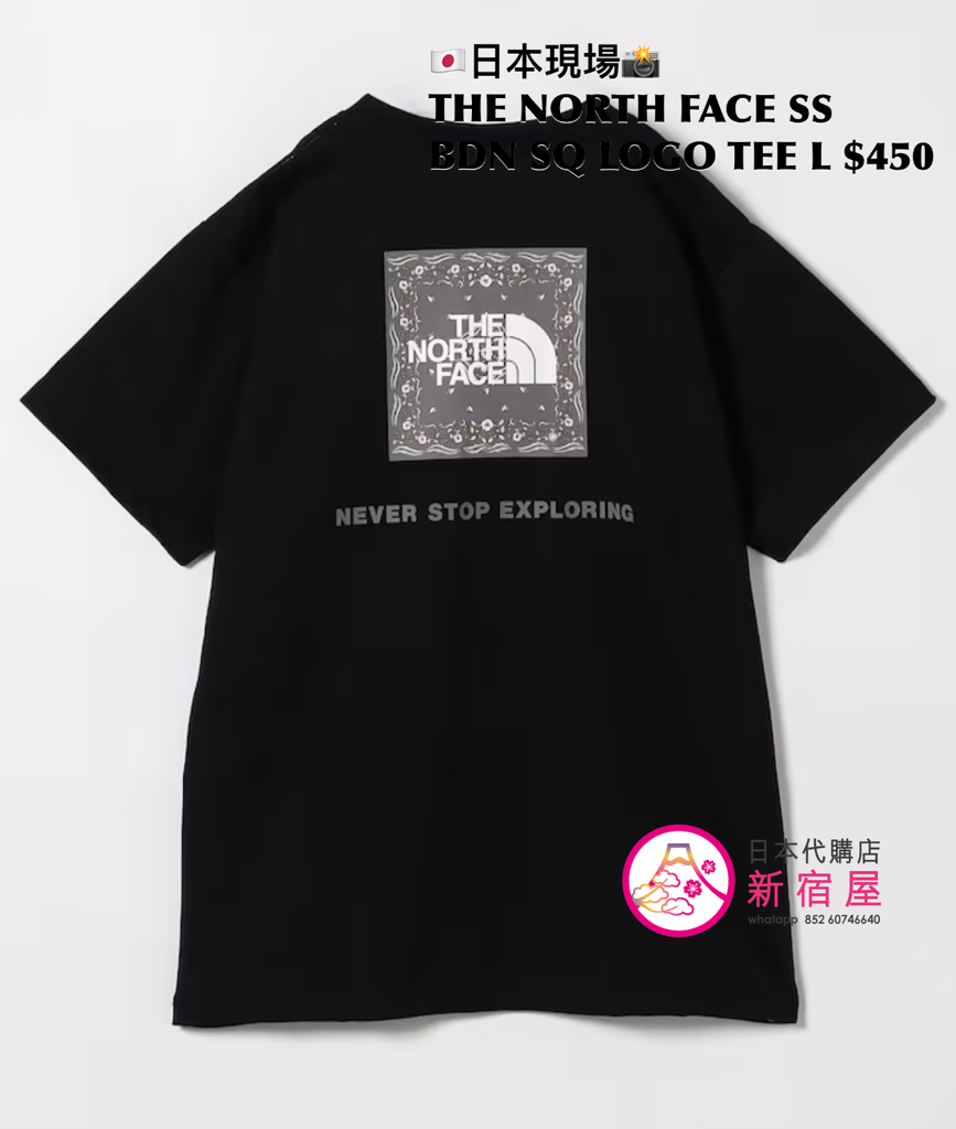 THE NORTH FACE S/S BANDANA SQUARE LOGO TEE
