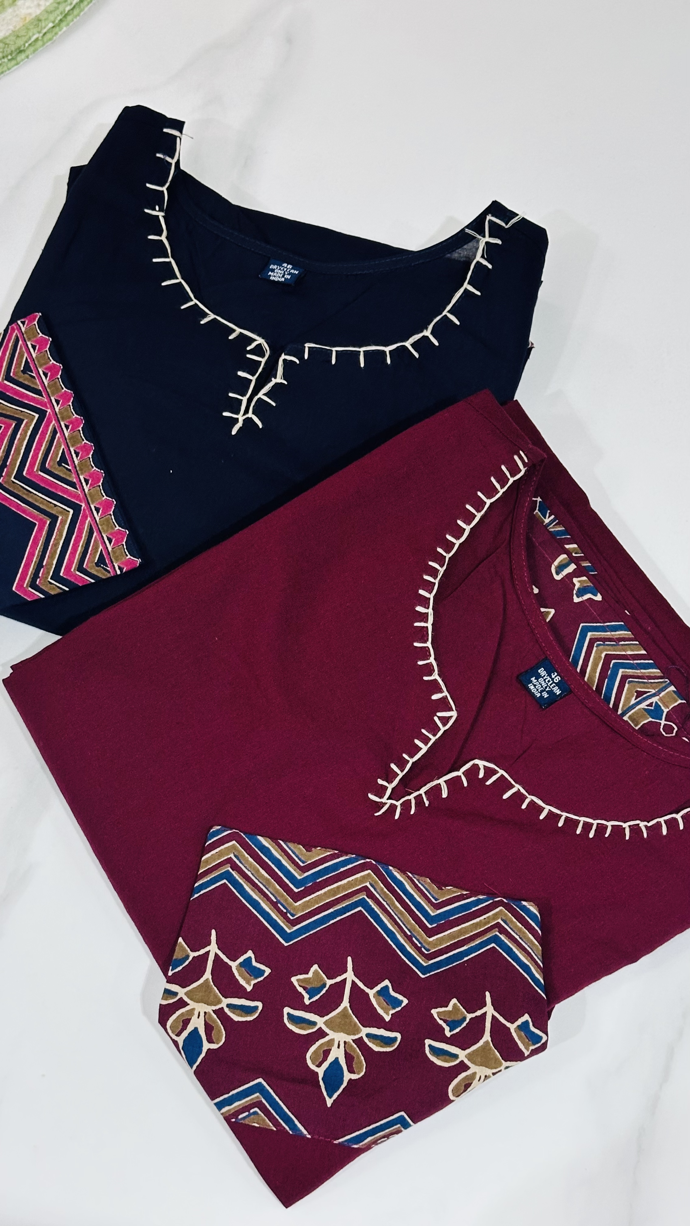 (Plus) Navy Blue Kurti 