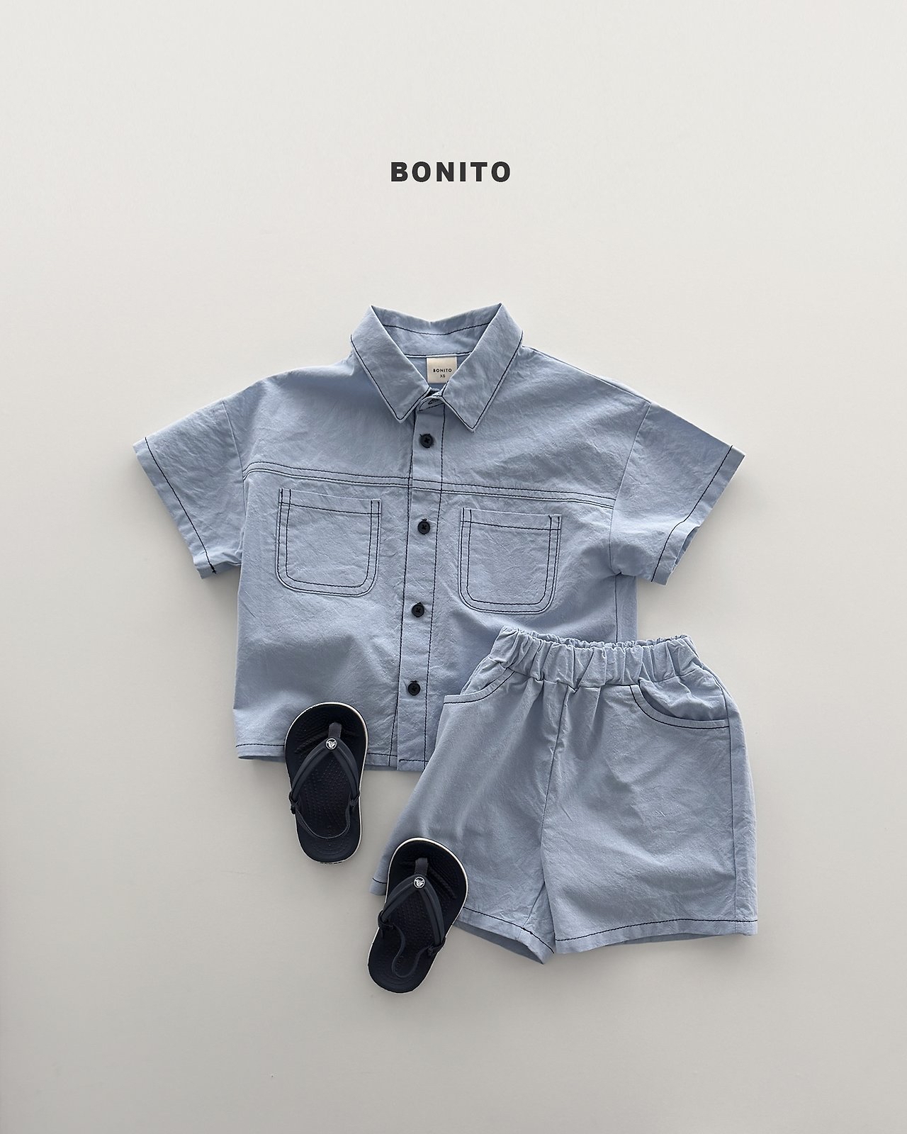Bonito | Shirt and bottom set(Light blue L105-115)