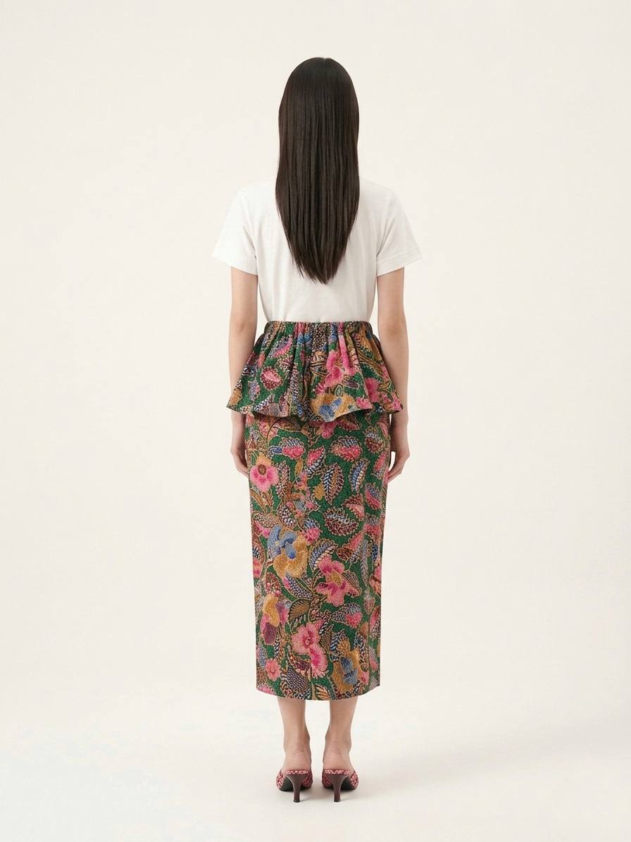 T8066 - Melur Peplum Batik Skirt
