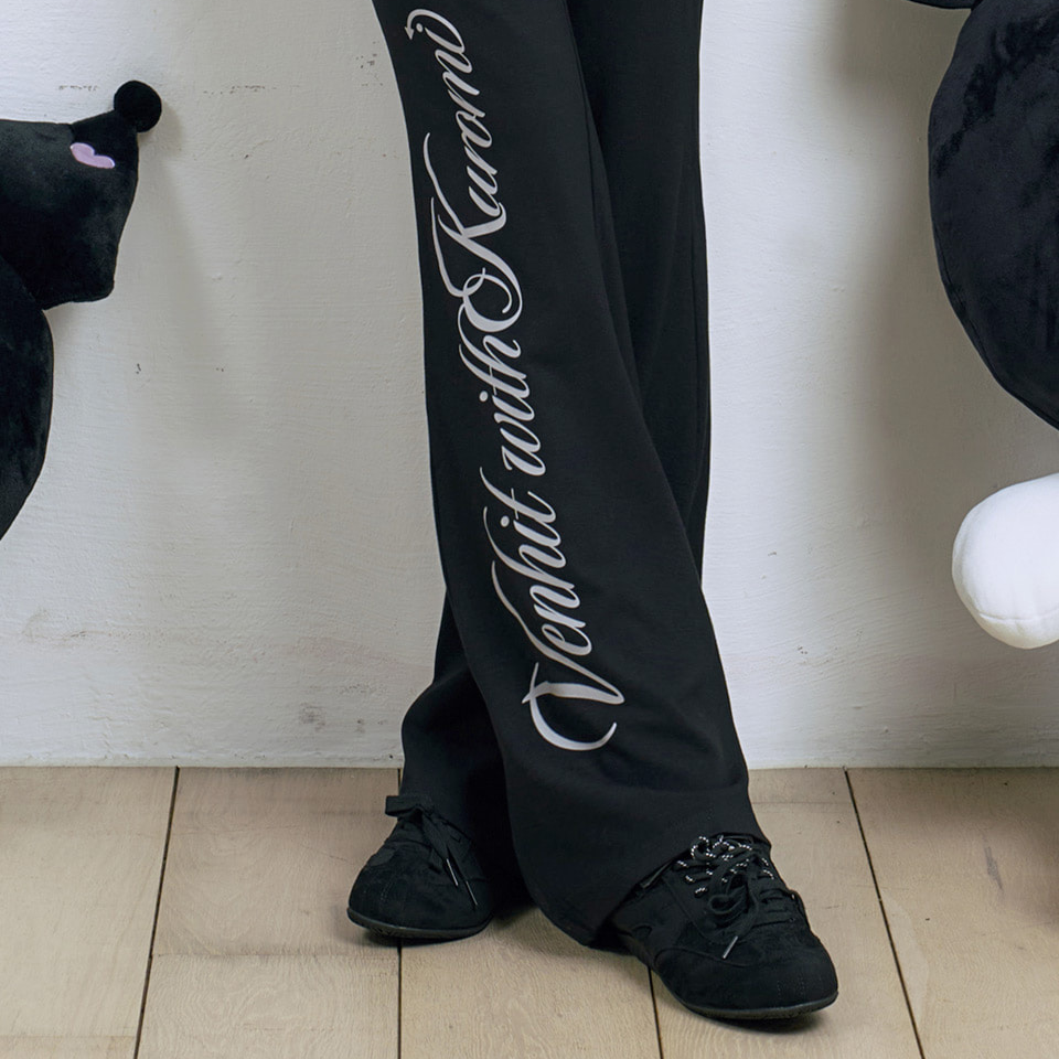 Venhit x Kuromi Striped Banding Bootcut (Black/Navy)