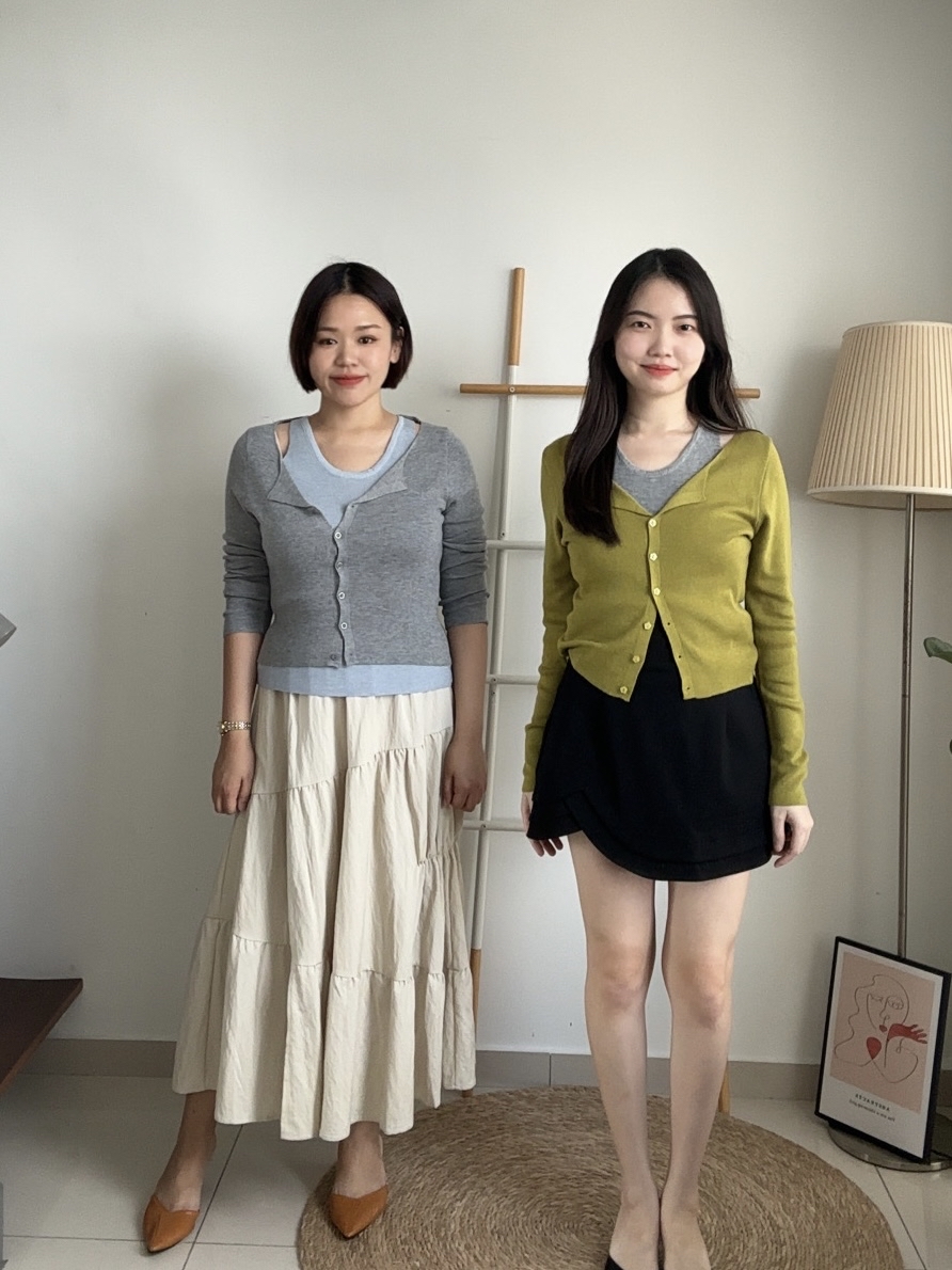 T4081 Fake Two-Piece Knit Top - 3 Colors 