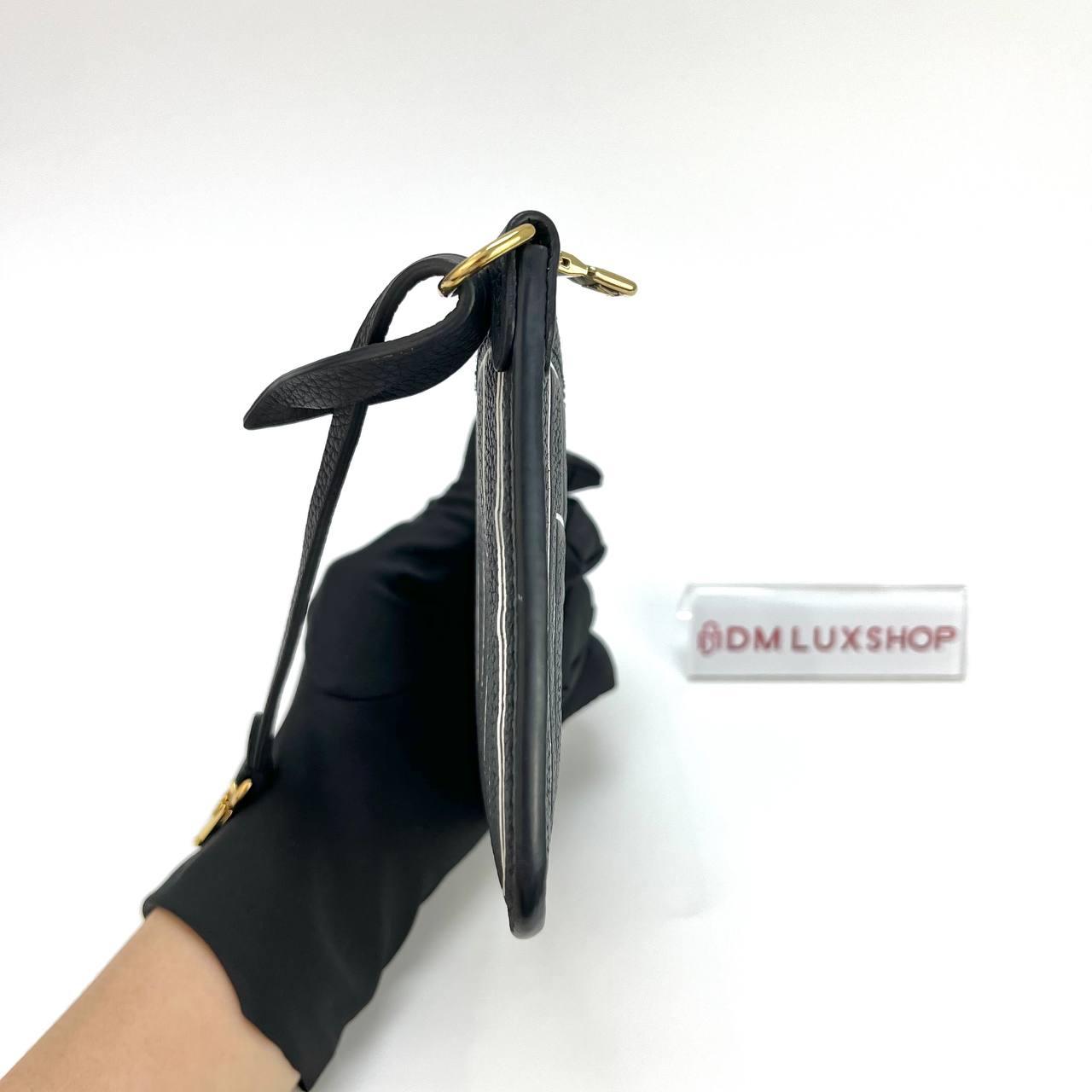 LV Neverfull BB Inside Out Black Pouch