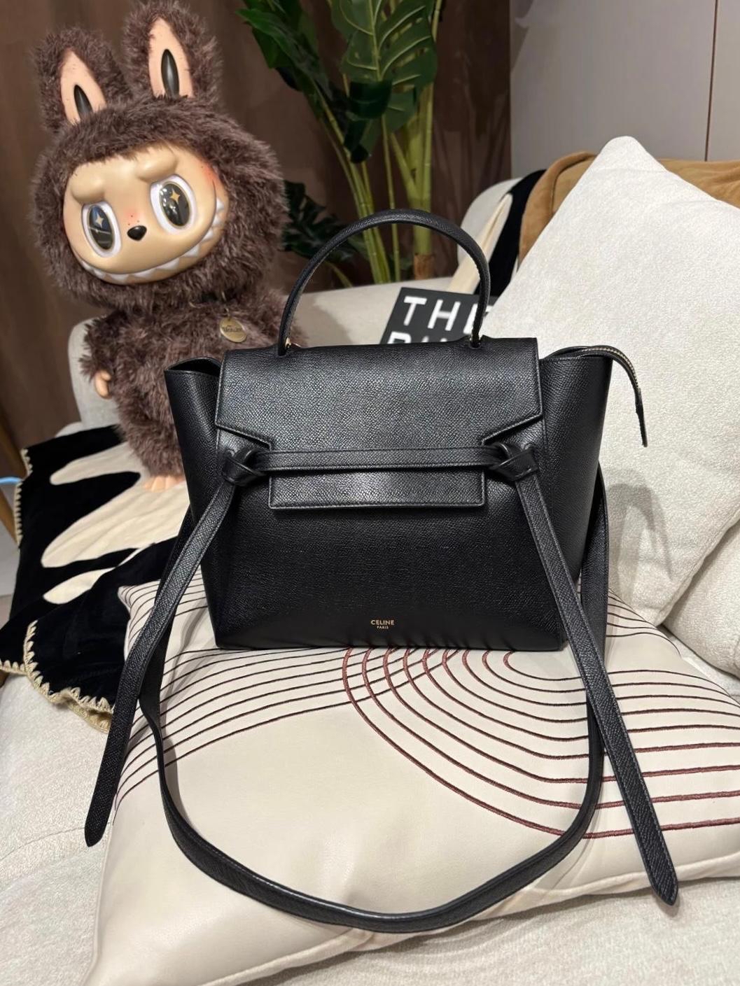 Celine Micro Belt Bag Black 黑色牛皮 100%Authentic, 95%New ✅Dust bag