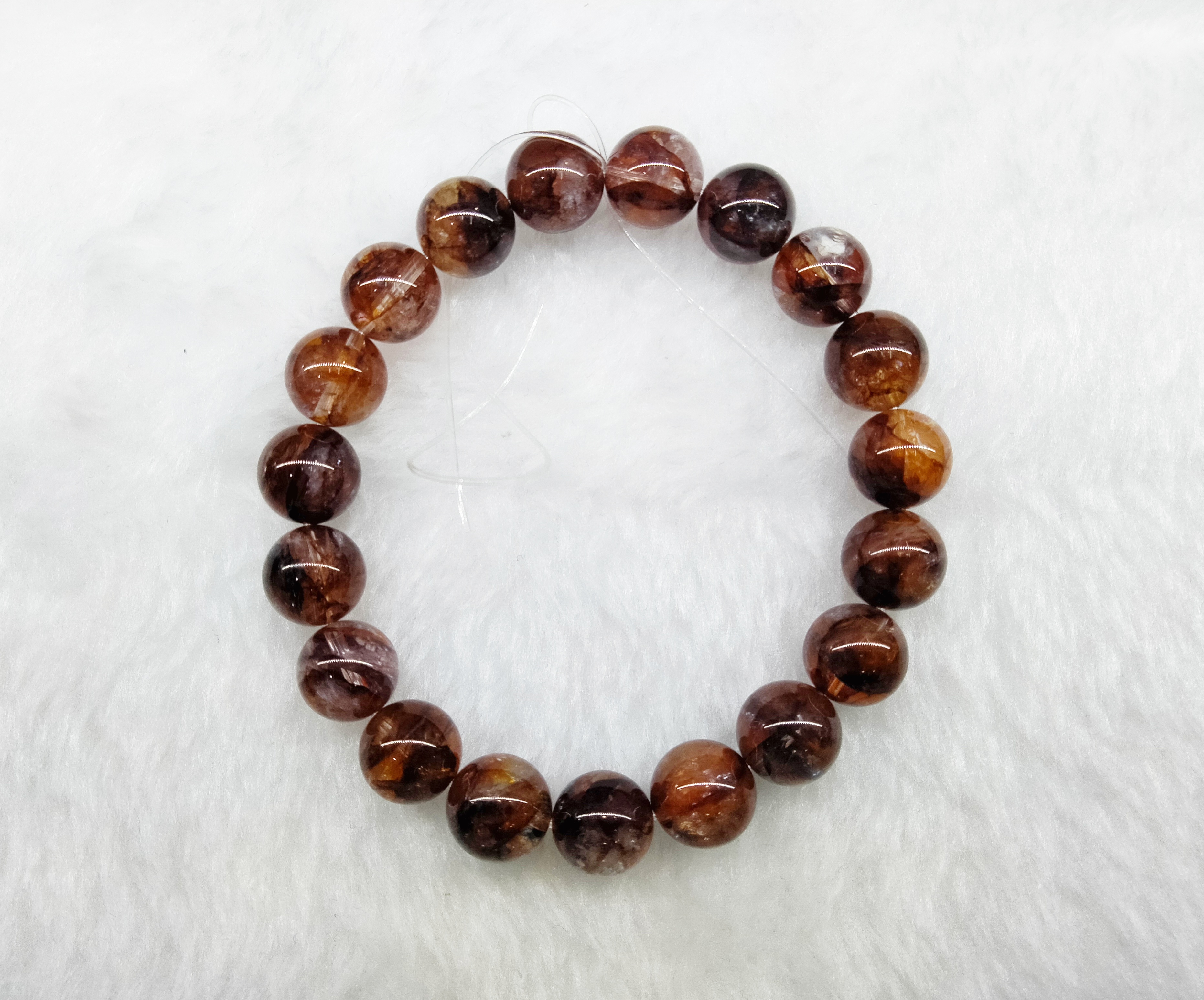 紅膠花手串 (10+mm)