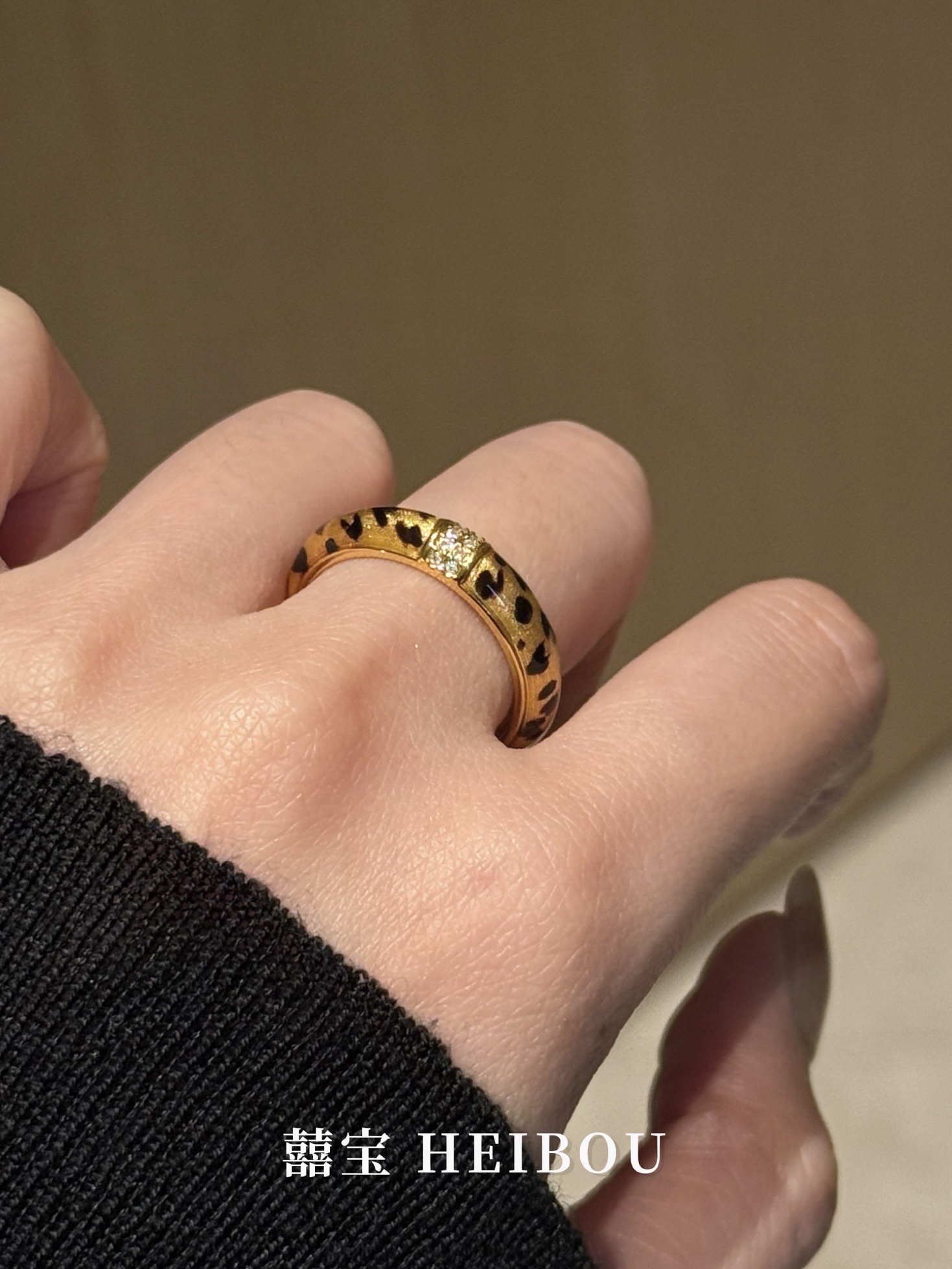 【5D镶嵌】点钻豹纹戒指
